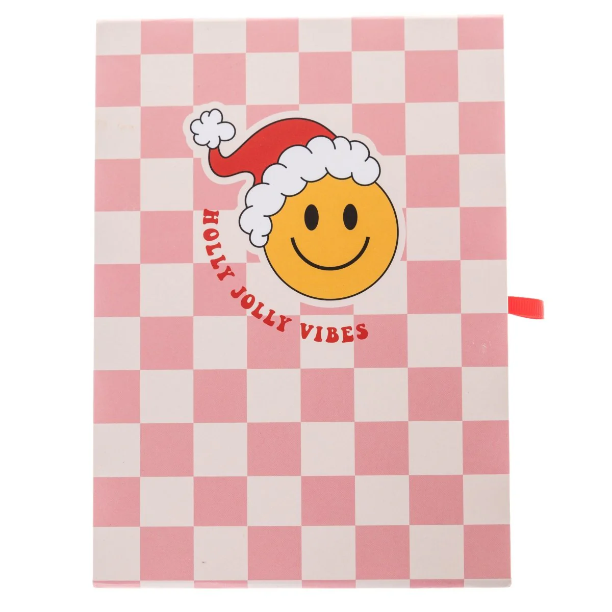 Checkered Smiley Holiday Keepsake Boxed Cards
