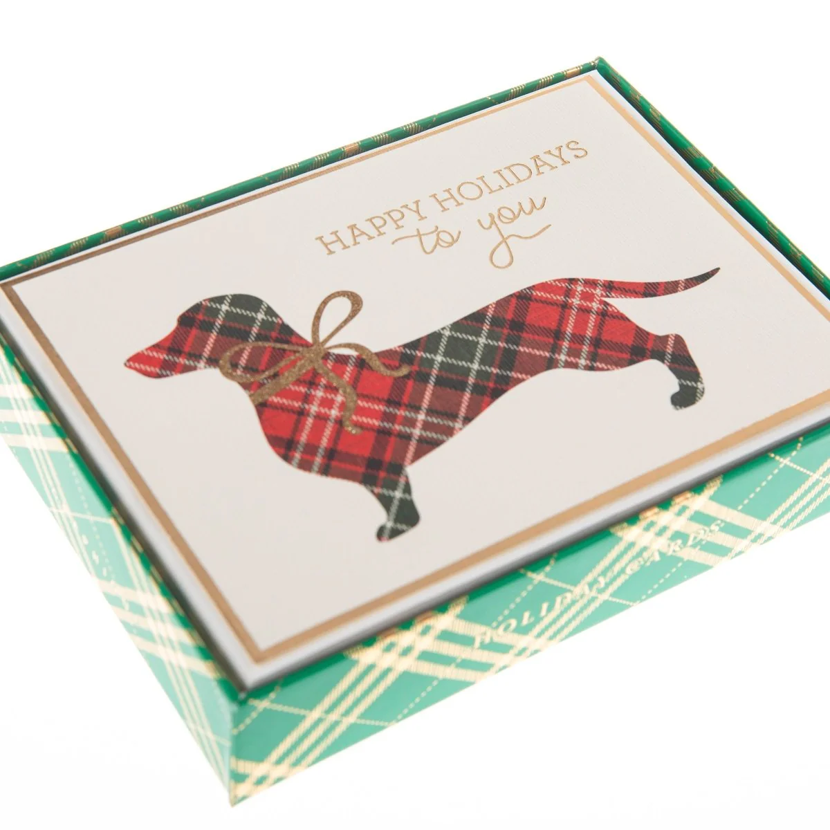 Plaid dachshund Holiday Boxed Cards - Image 4