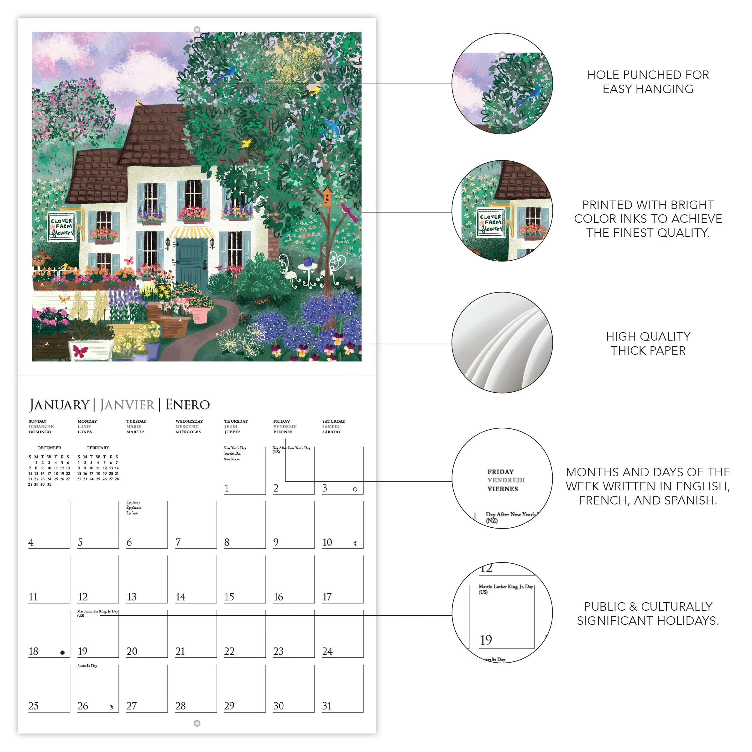 Joyful Landscapes Wall Calendar - Image 3