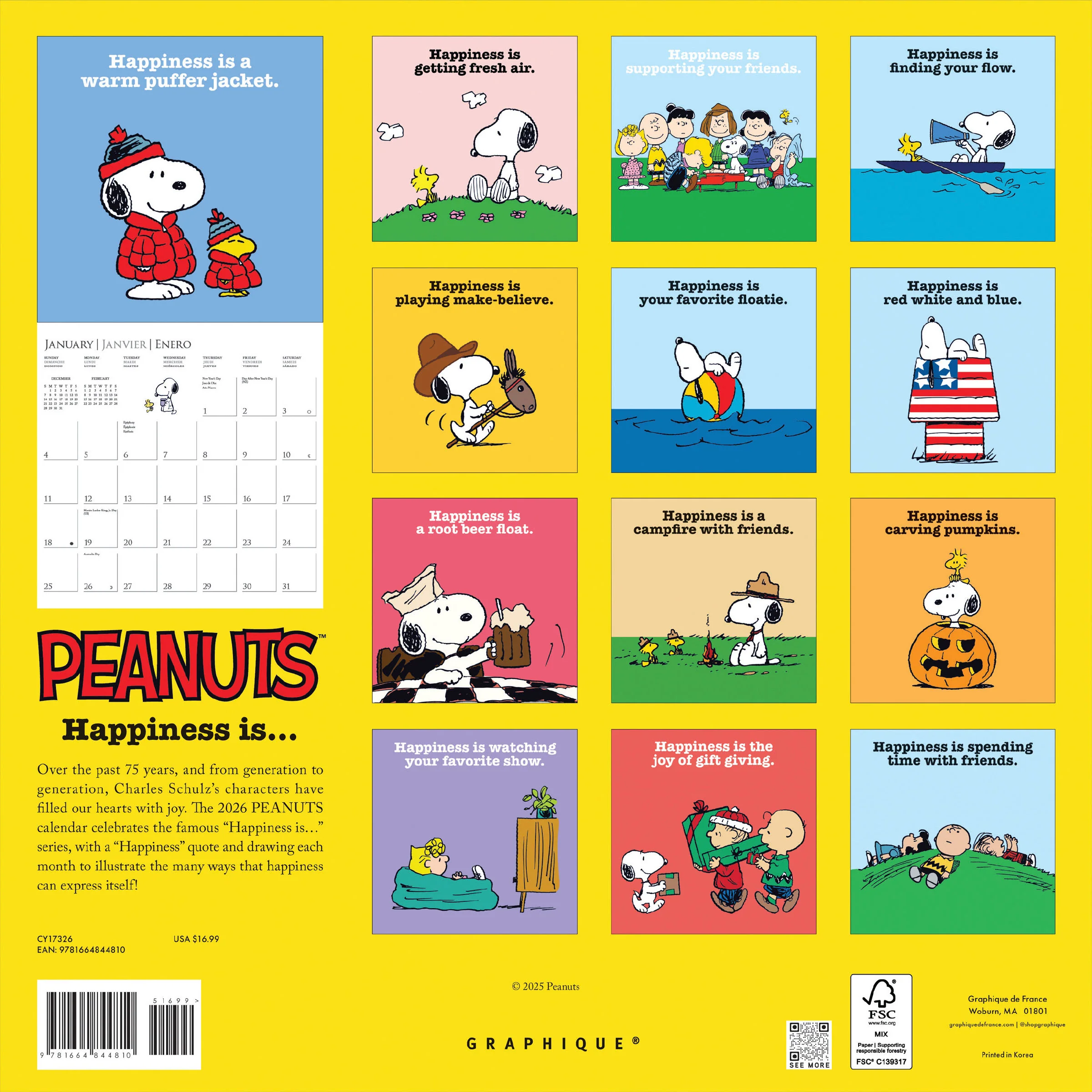 Peanuts®: Happiness Is Wall Calendar - Image 4