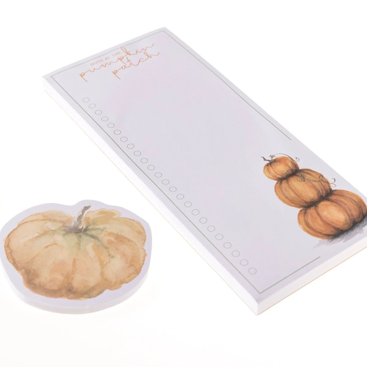 Watercolor Pumpkin Magnetic & Small Notepad Set - Image 2