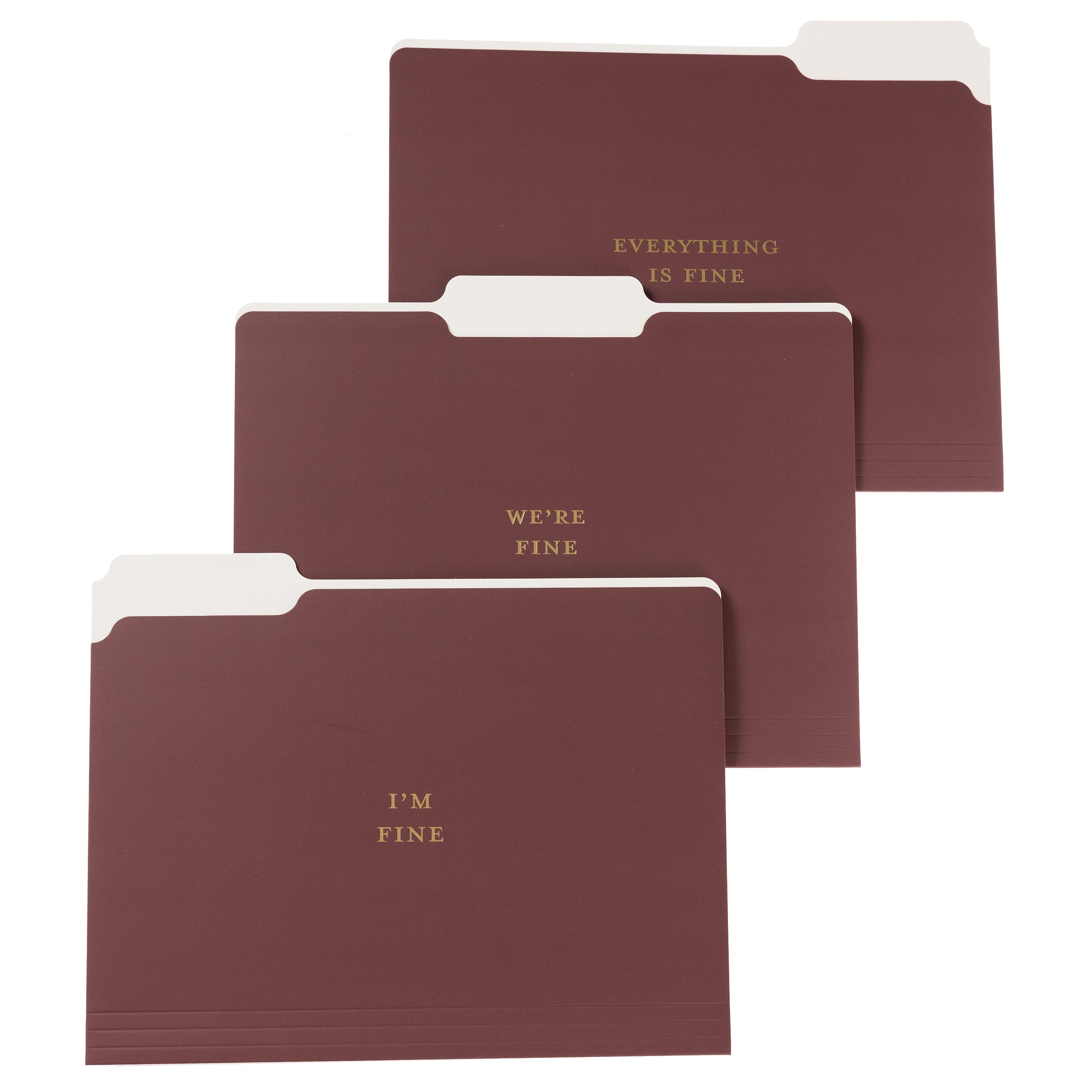 Burgundy File Folder Set