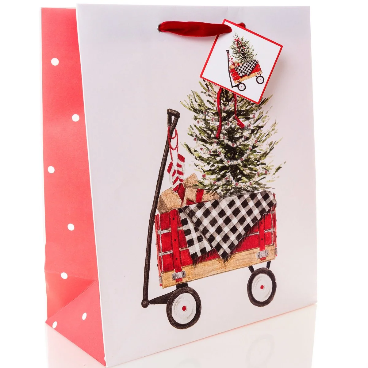Watercolor Icons Holiday Large Gift Bag Set - Image 3