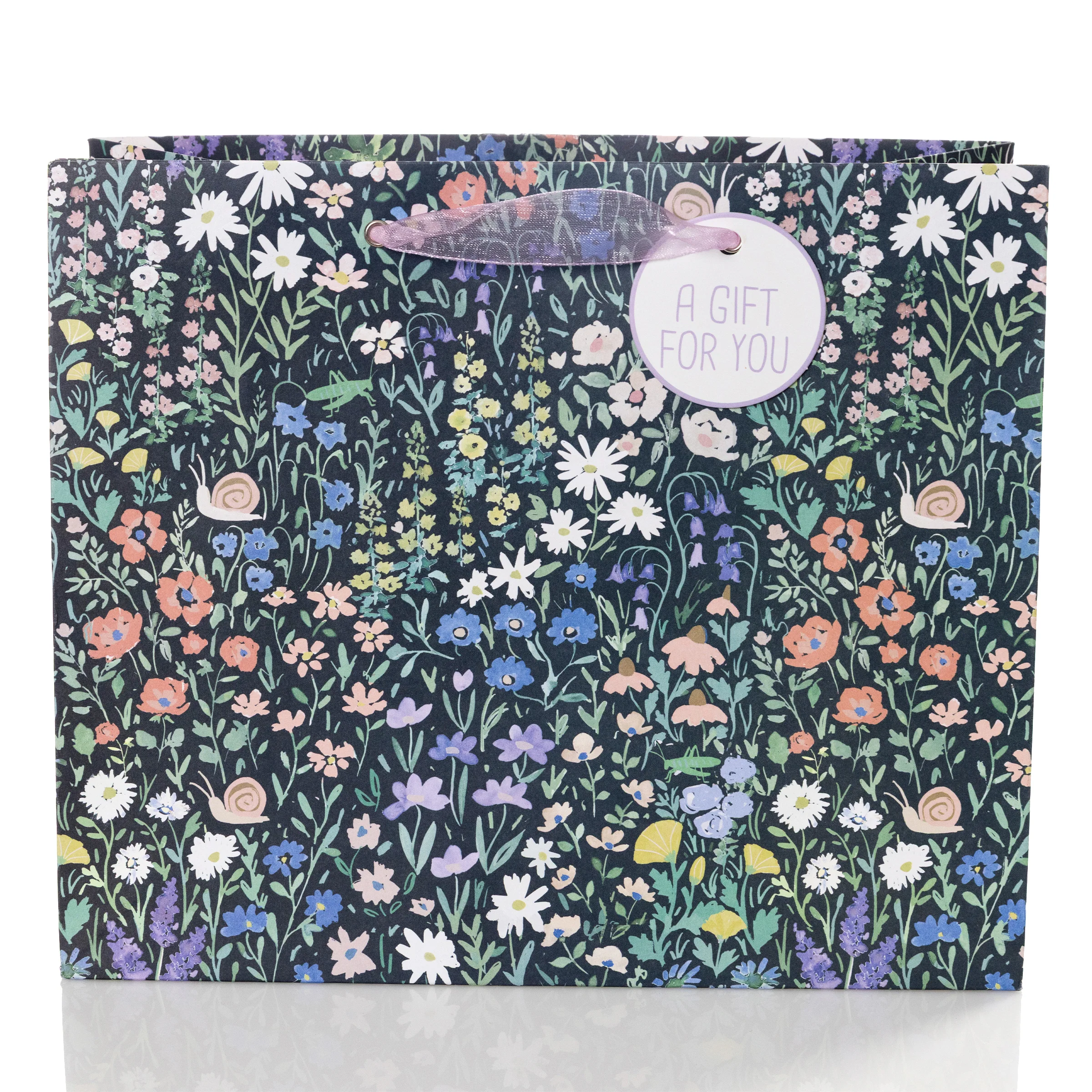 Purple Florals Medium Gift Bag