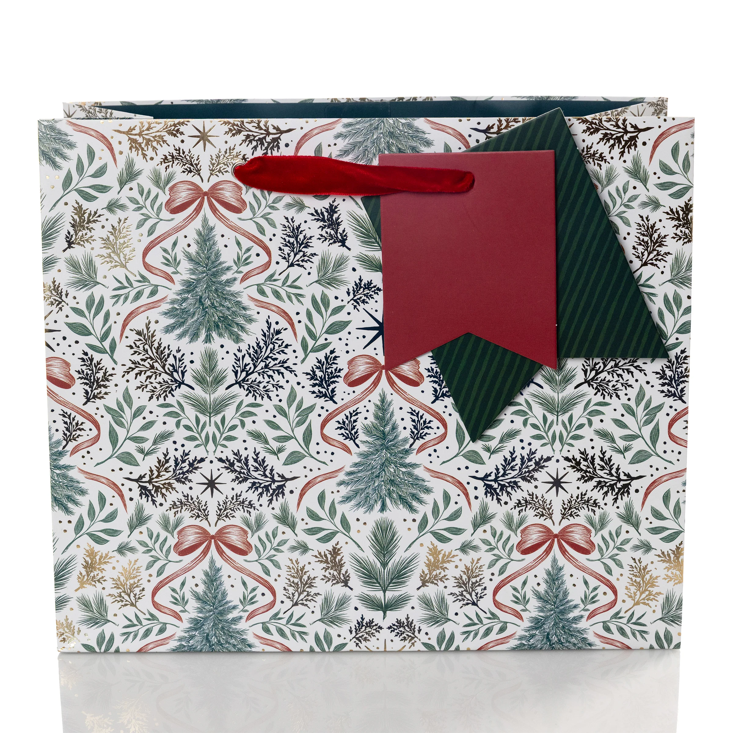 Bow Trees Holiday Medium Gift Bag