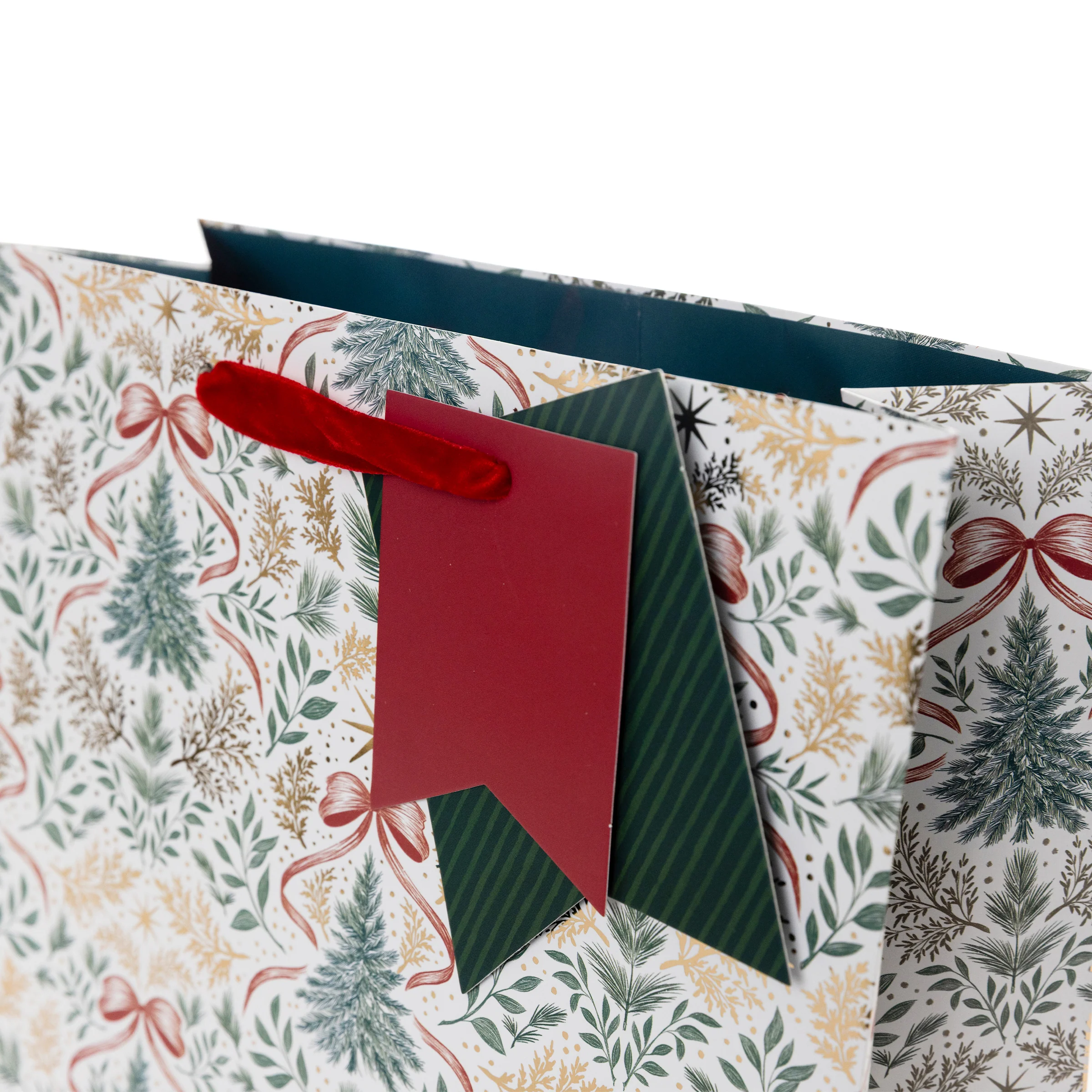 Bow Trees Holiday Medium Gift Bag - Image 3