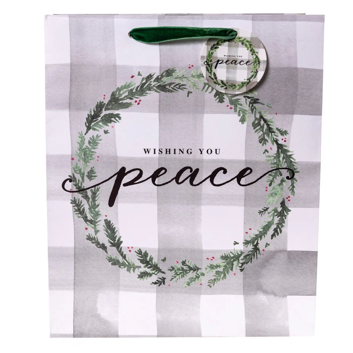 Wreath Holiday Large Gift Bag