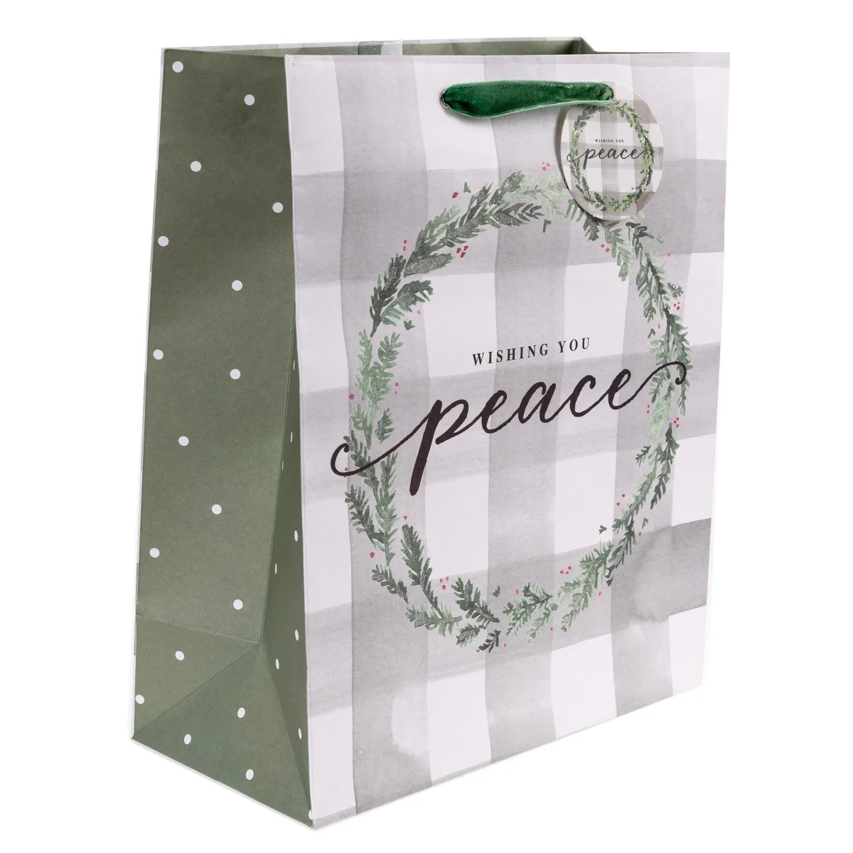 Wreath Holiday Large Gift Bag - Image 4