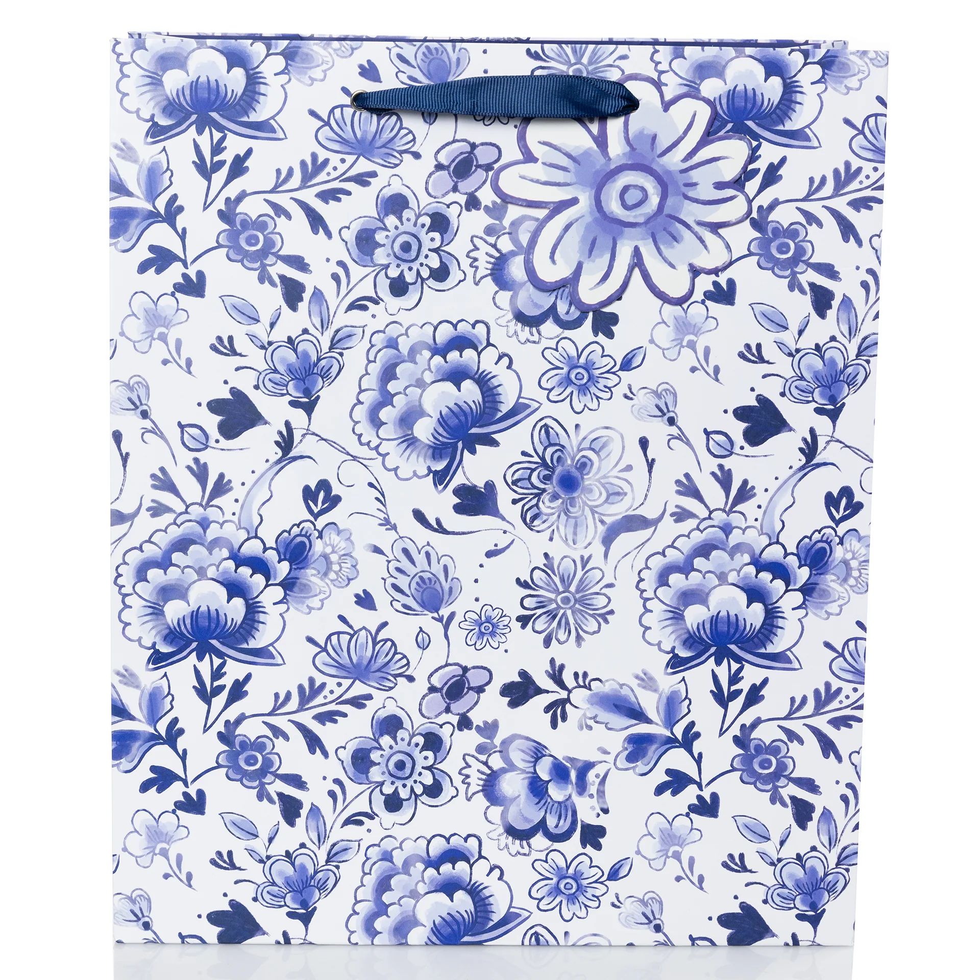 Blue Floral Large Gift Bag