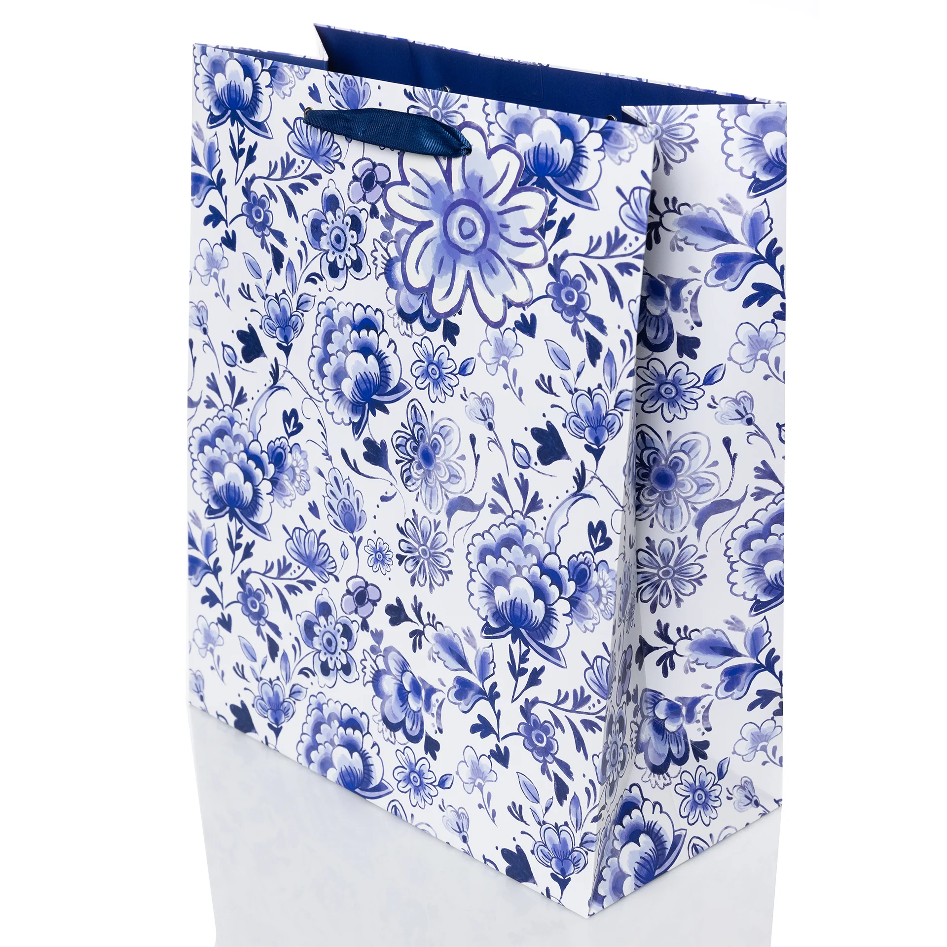 Blue Floral Large Gift Bag - Image 3