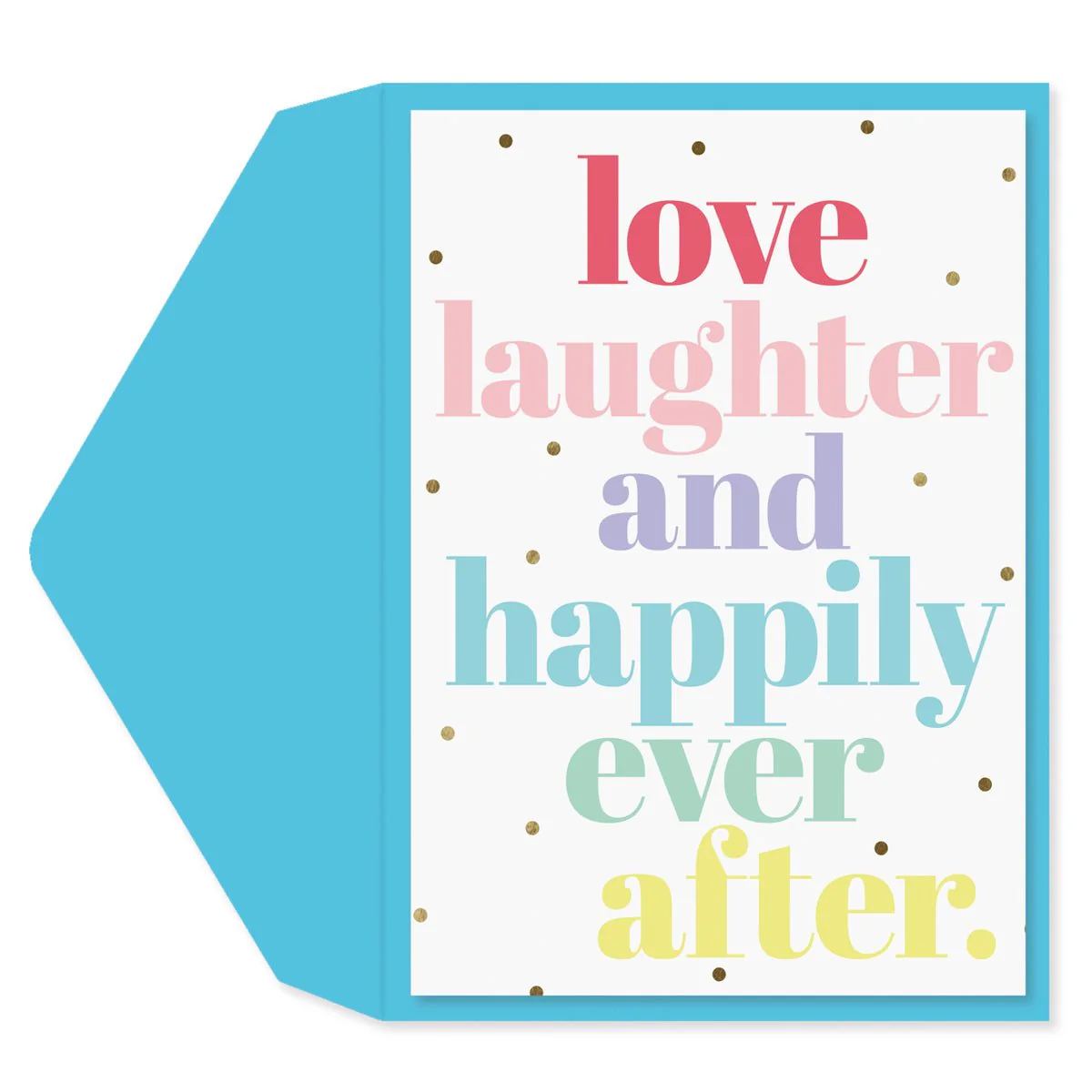 Love Laughter Wedding Card