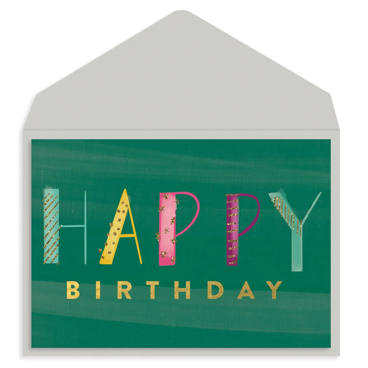 Green Watercolor Birthday Card