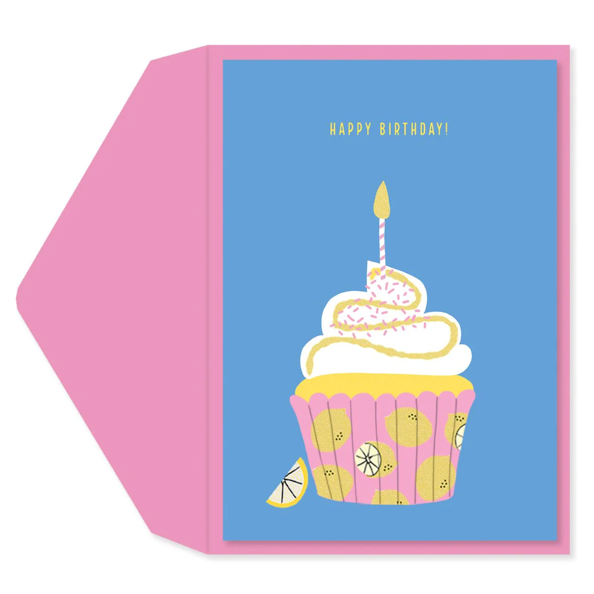 Lemon Cupcake Birthday Card