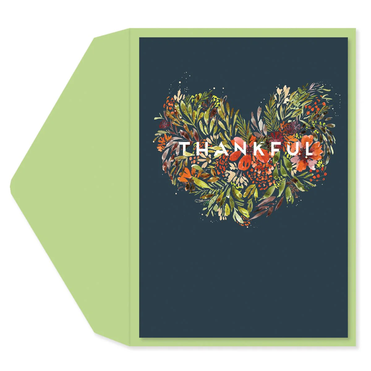 Floral Heart Thank You Card