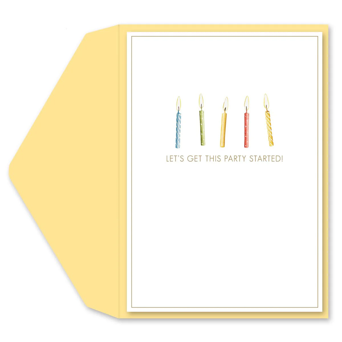 Watercolor Candles Greeting Card