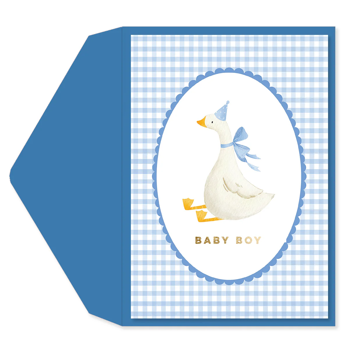 Blue Goose Baby Card