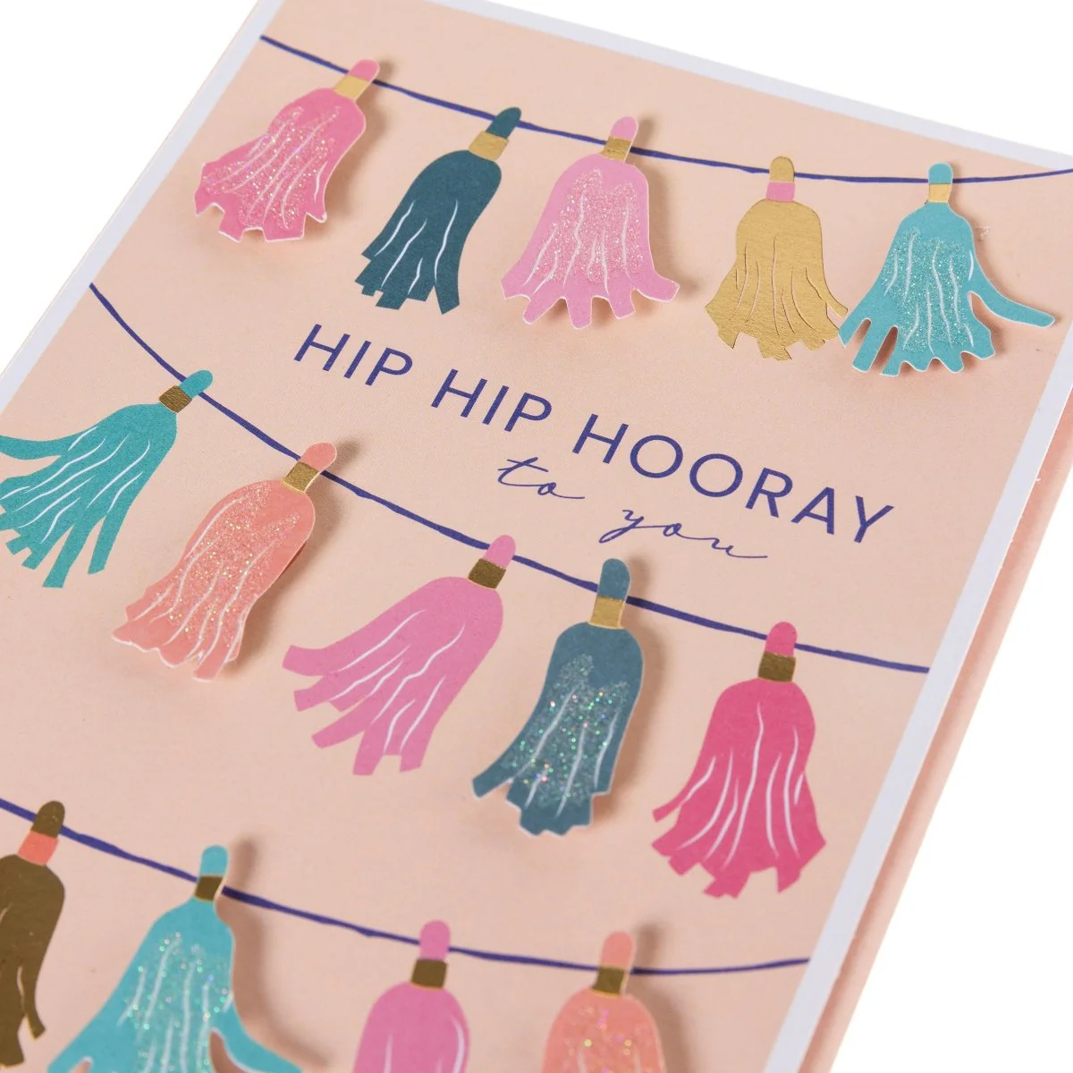 Colorful Tassels Handmade Card - Image 3