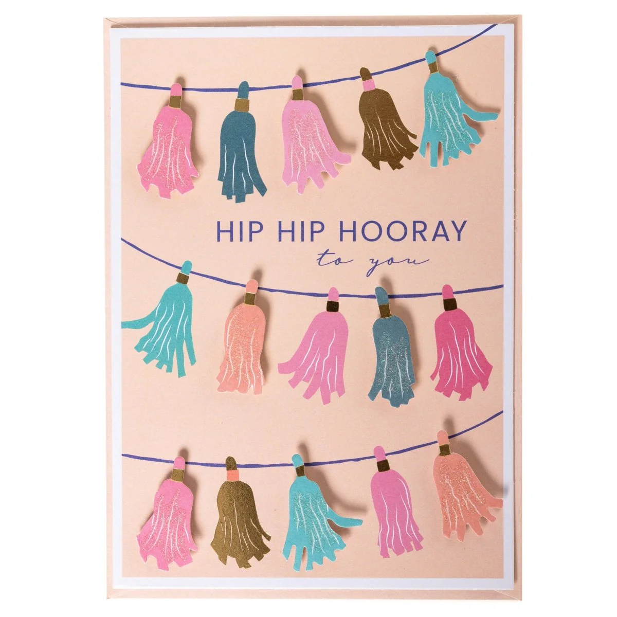 Colorful Tassels Handmade Card - Image 4