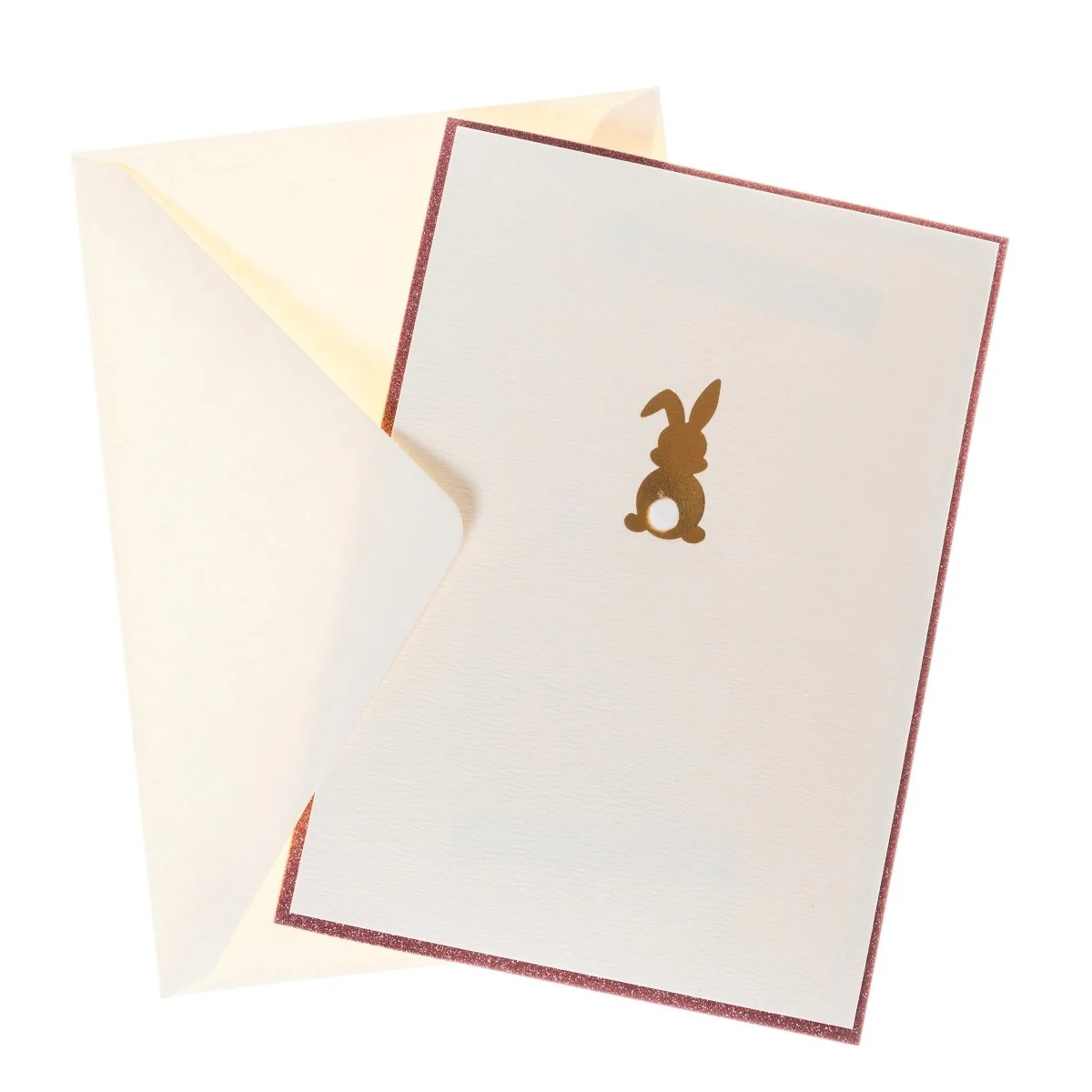 Gold Petite Easter Bunny Easter Handmade Card