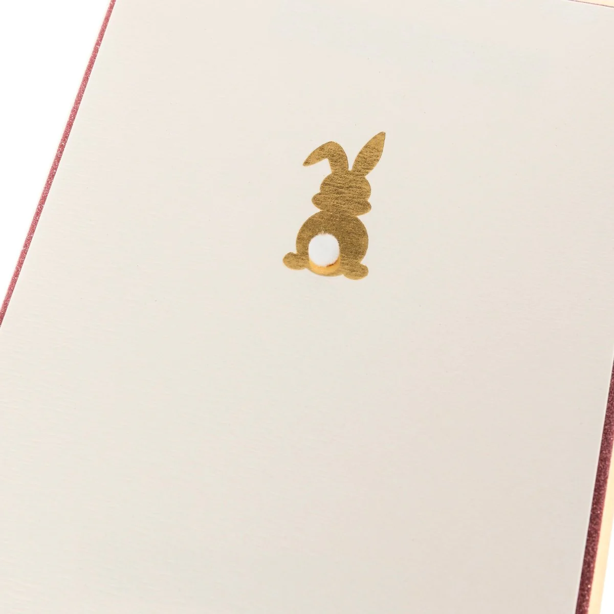 Gold Petite Easter Bunny Easter Handmade Card - Image 2