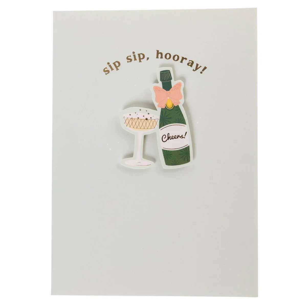 Sip Sip Hooray Handmade Card - Image 4