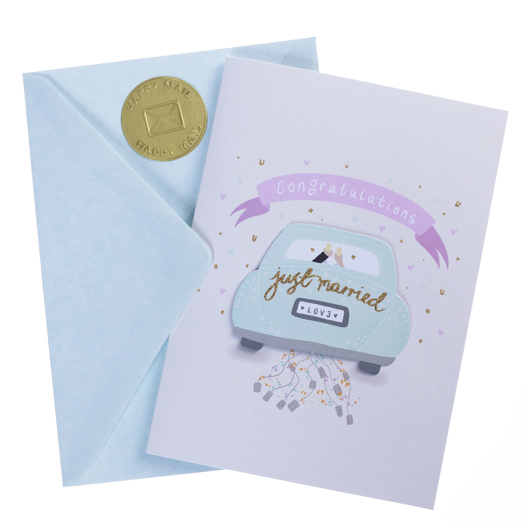 Car Wedding Handmade Card