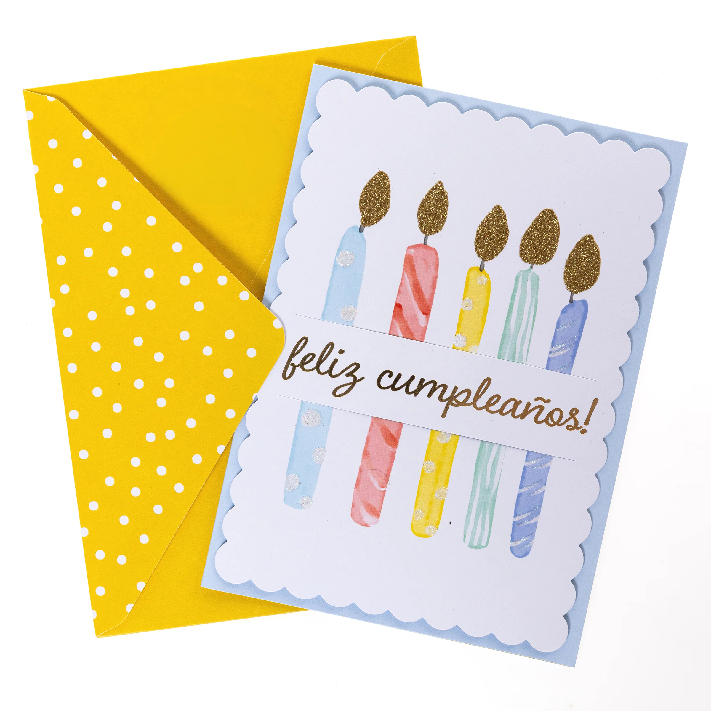 Candles Spanish Handmade Card