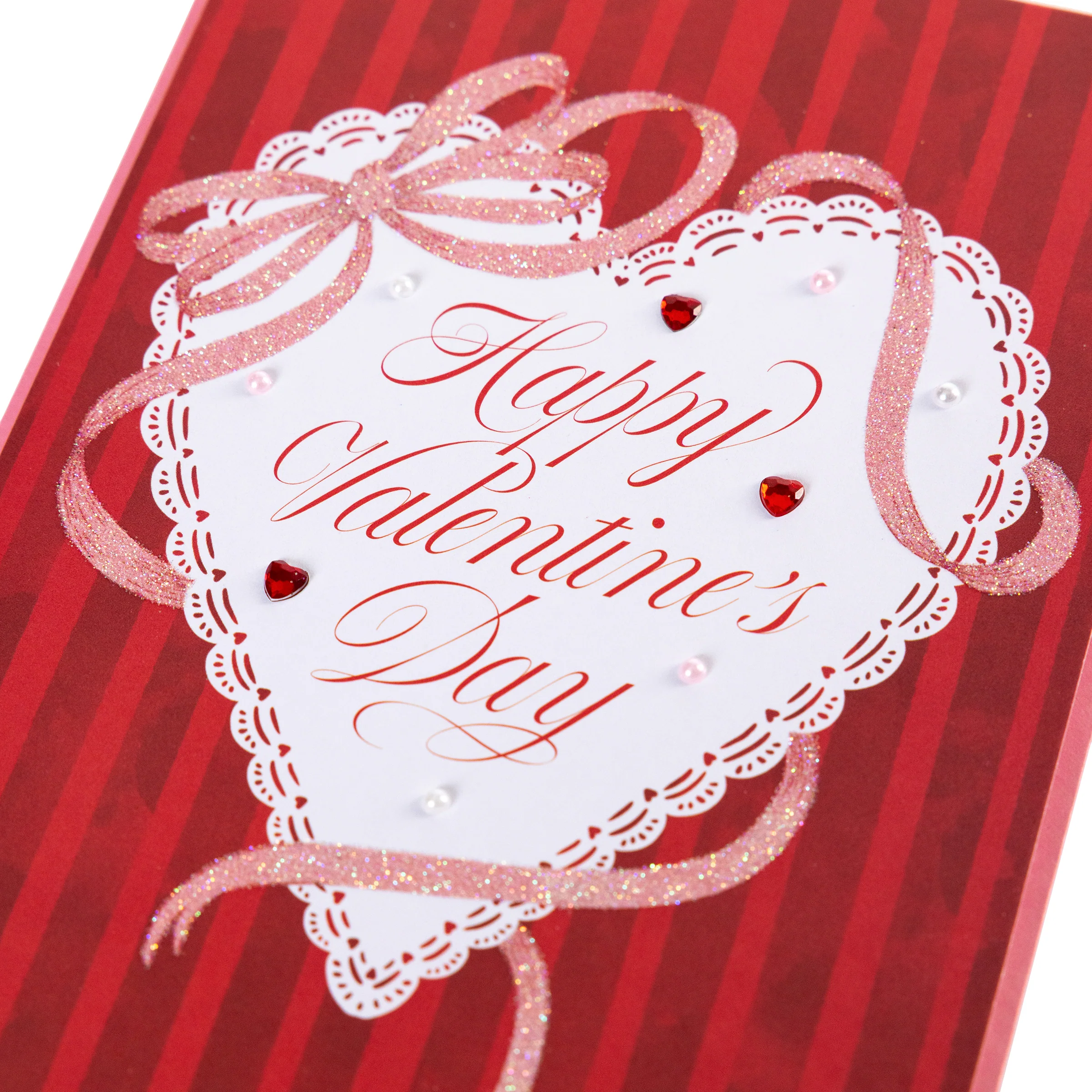 Lace Heart Valentine's Day Handmade Card - Image 3
