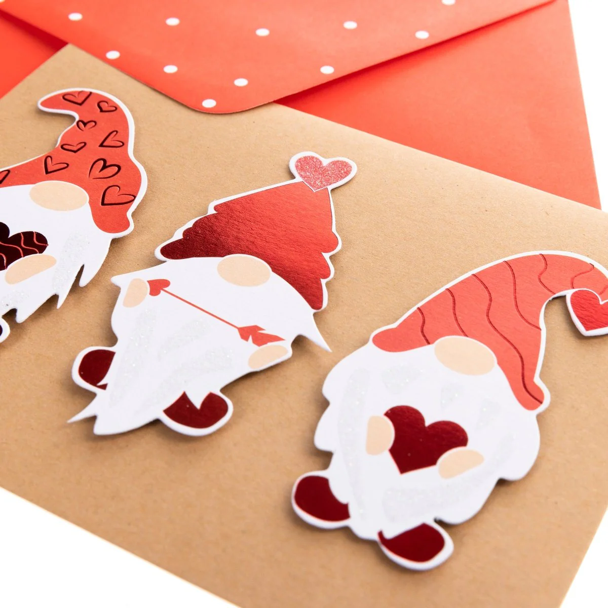 Kraft Gnomes Love Handmade Card - Image 3