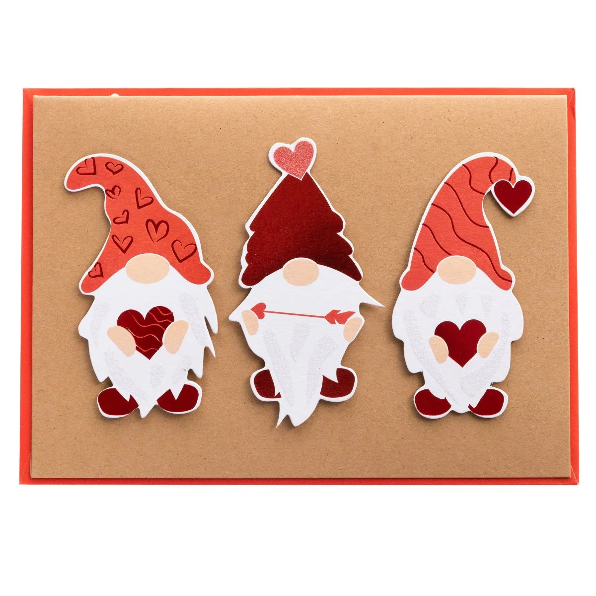 Kraft Gnomes Love Handmade Card - Image 4