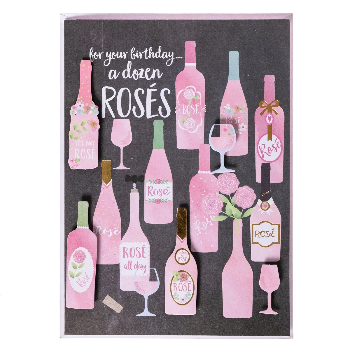 Dozen Roses Birthday Handmade Card - Image 4