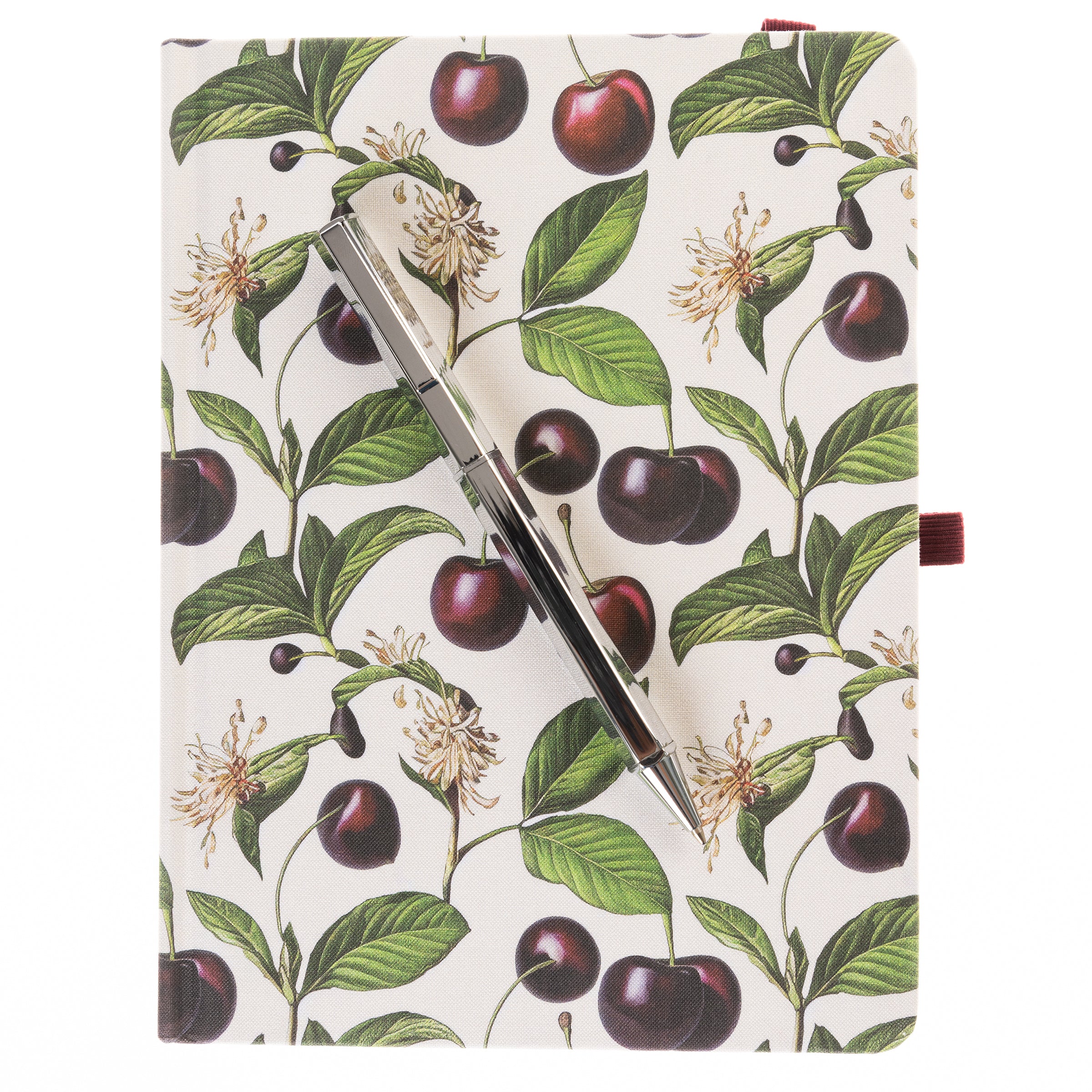 La Petite Presse Cerise Fabric-Bound Journal with Pen - Image 3