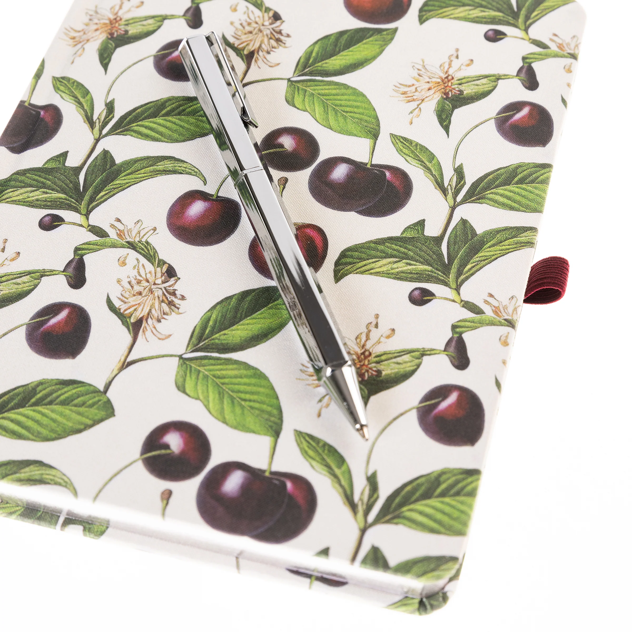 La Petite Presse Cerise Fabric-Bound Journal with Pen - Image 4