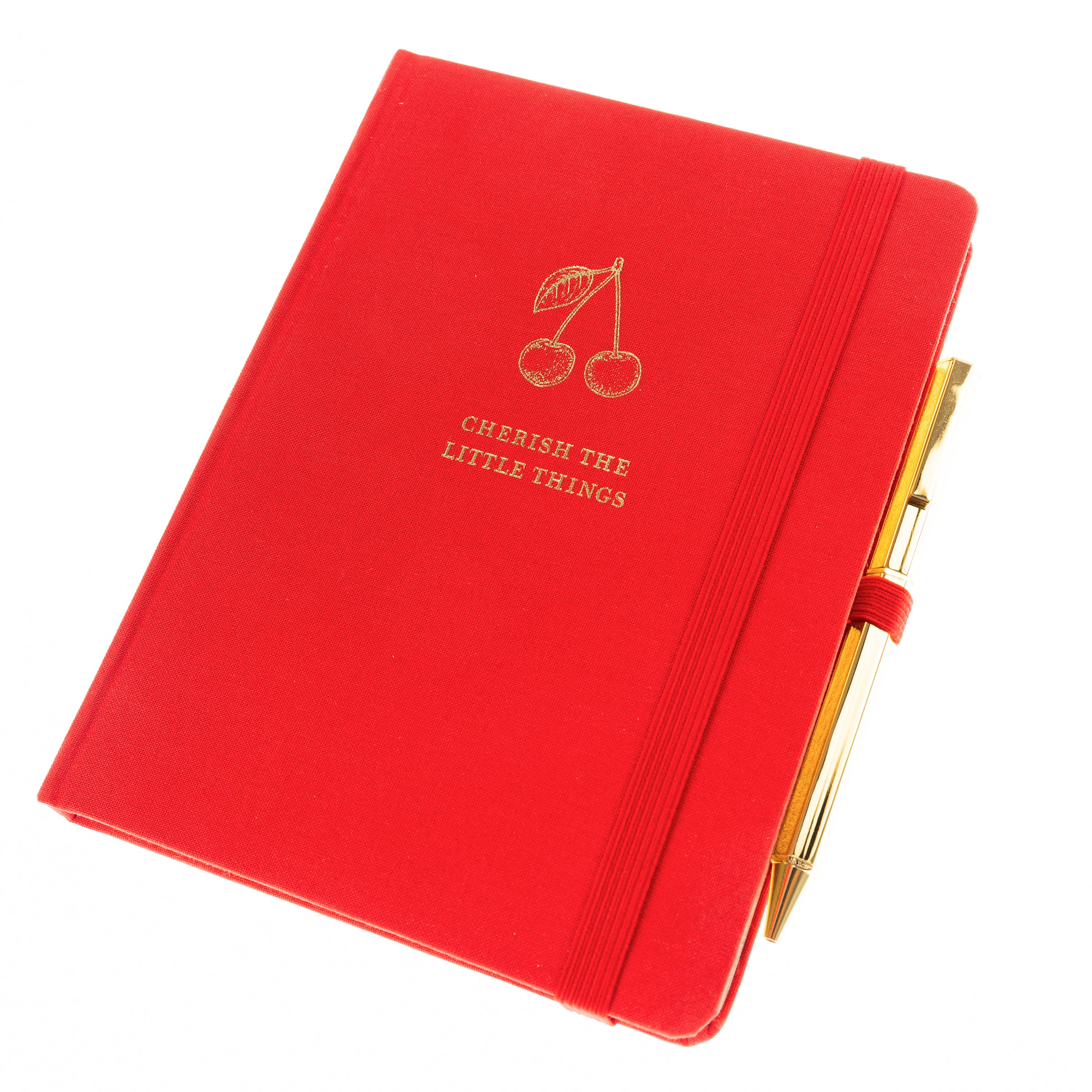La Petite Presse Cherry Fabric-Bound Journal with Pen - Image 5