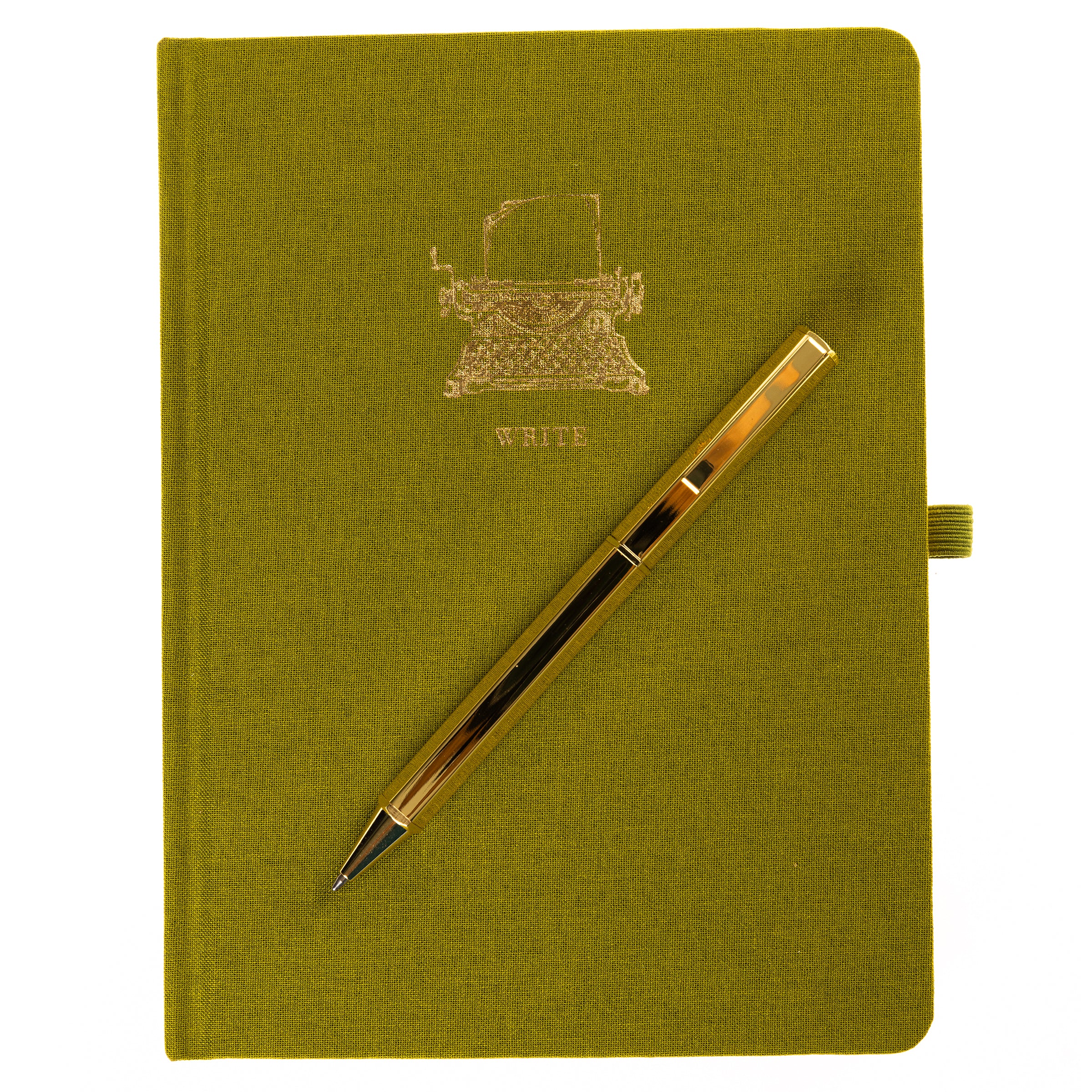 La Petite Presse Typewriter Fabric-Bound Journal with Pen - Image 3