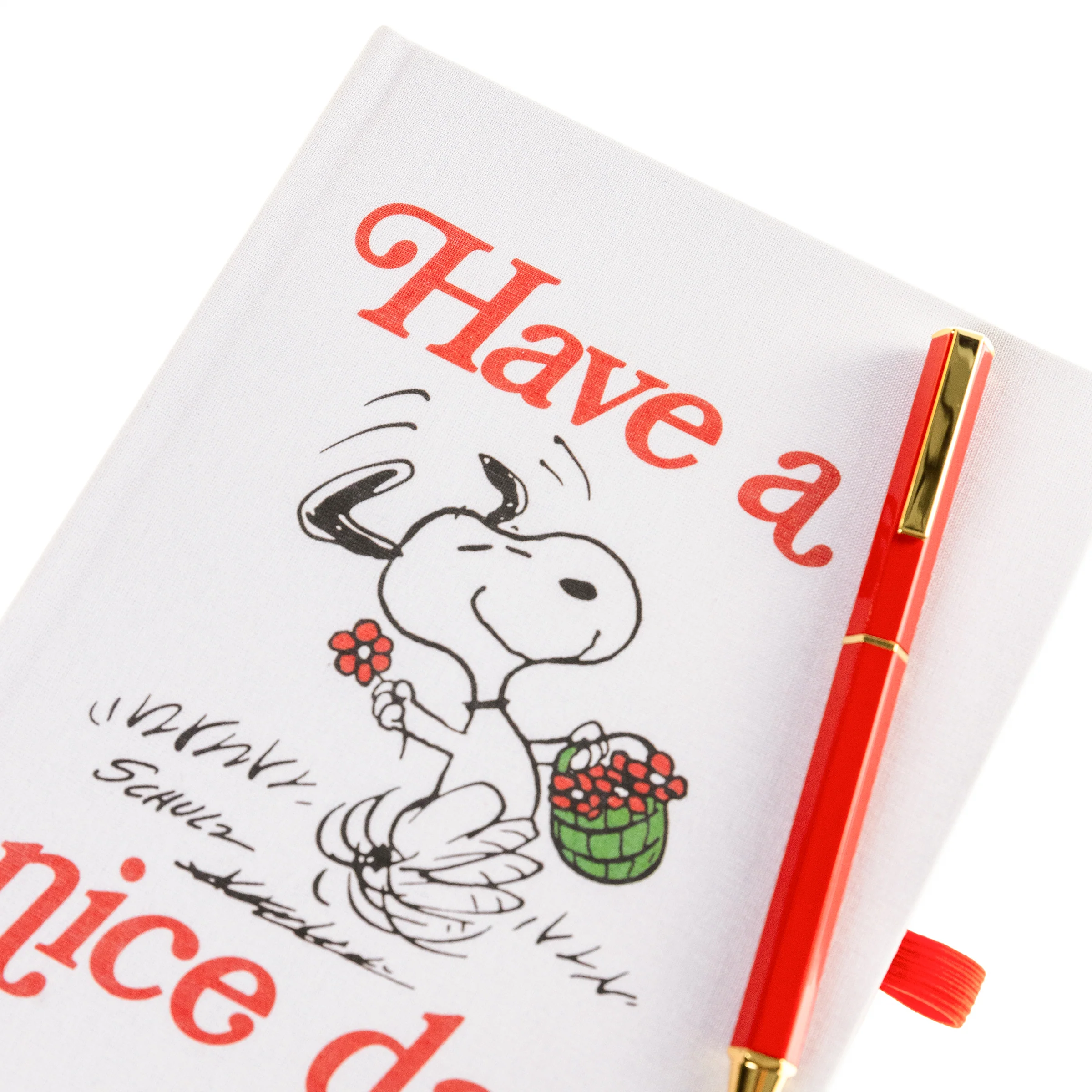 Peanuts® 75th Anniversary Fabric-Bound Journal with Pen - Image 4