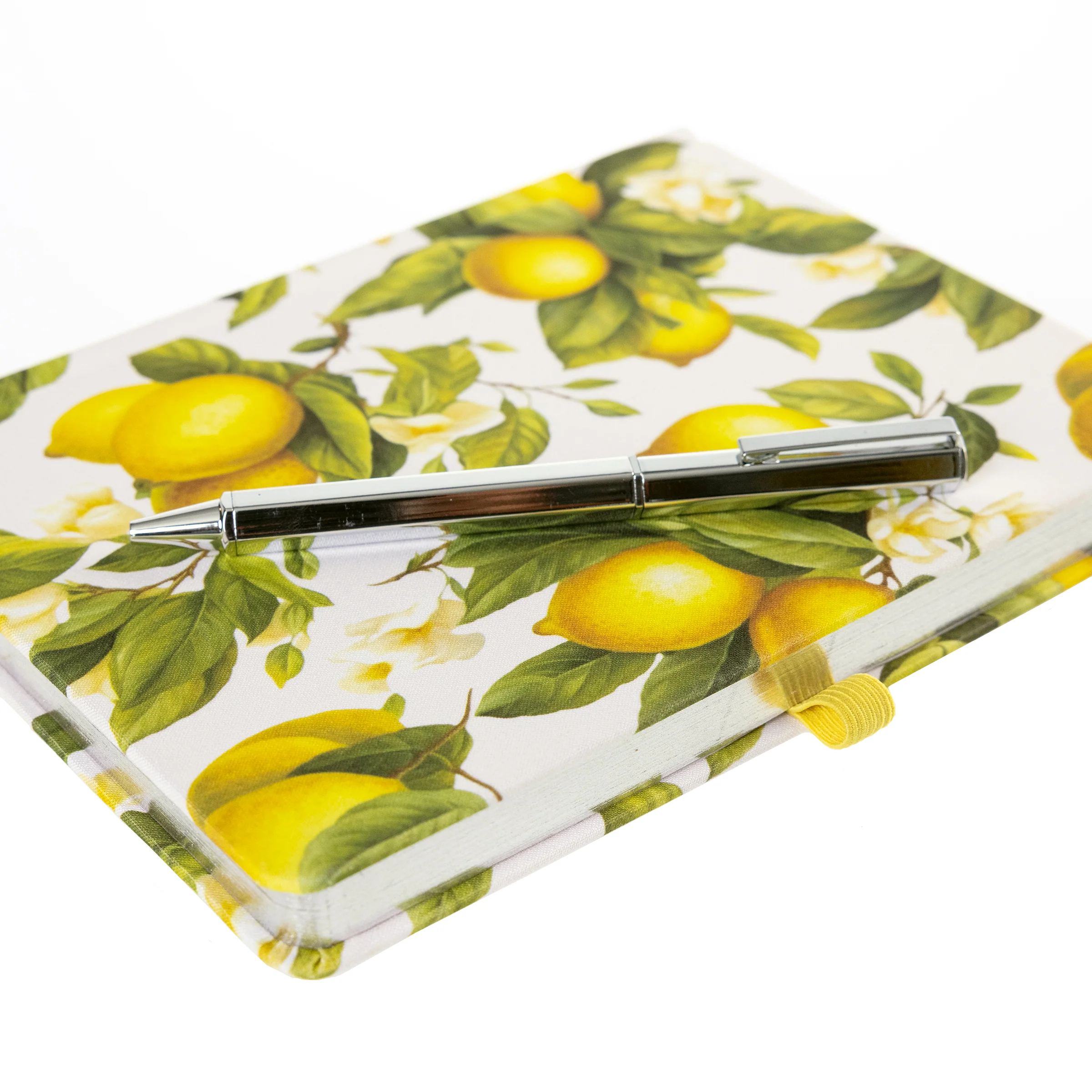 La Petite Presse Citron Fabric-Bound Journal with Pen - Image 3