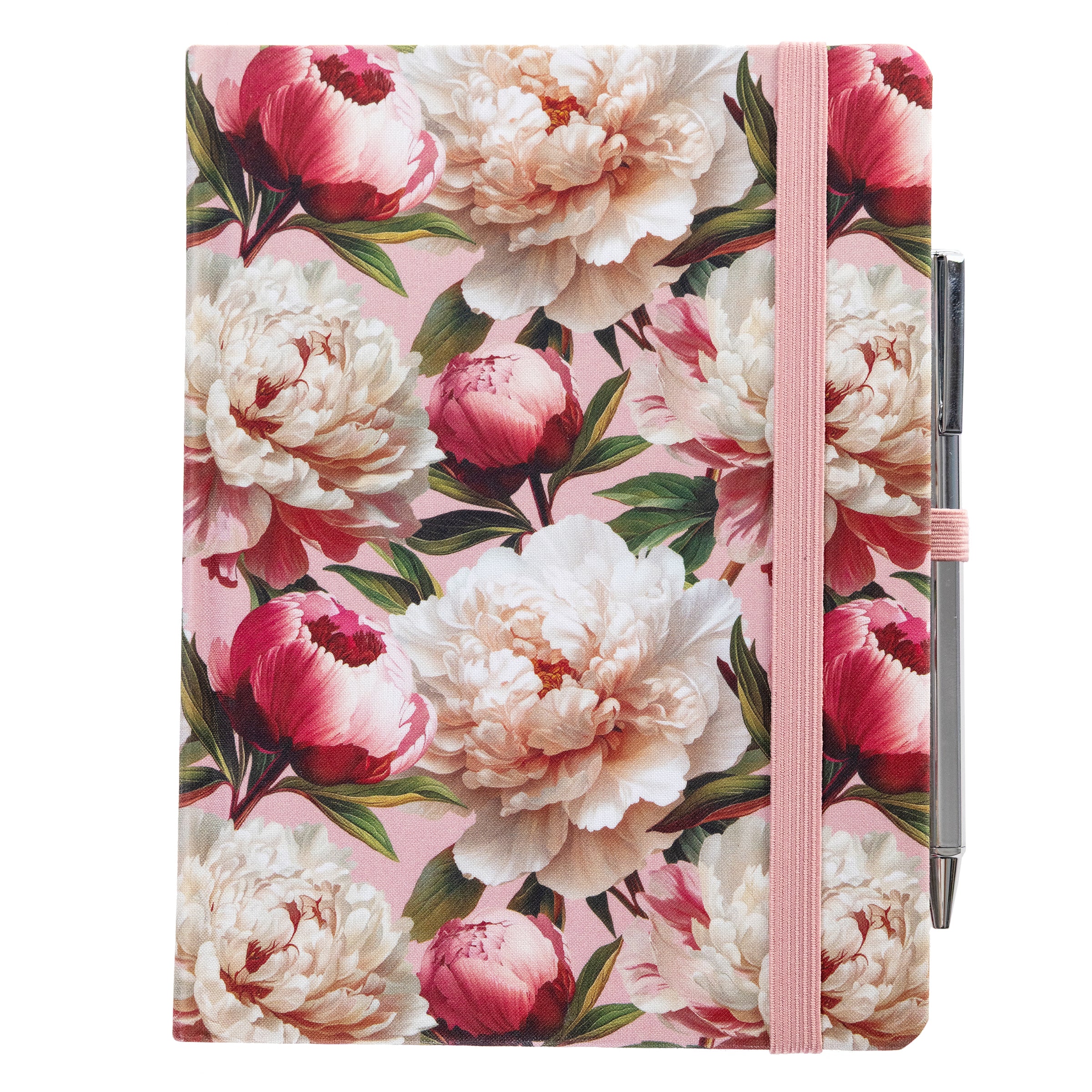 La Petite Presse Pivoine Fabric-Bound Journal with Pen