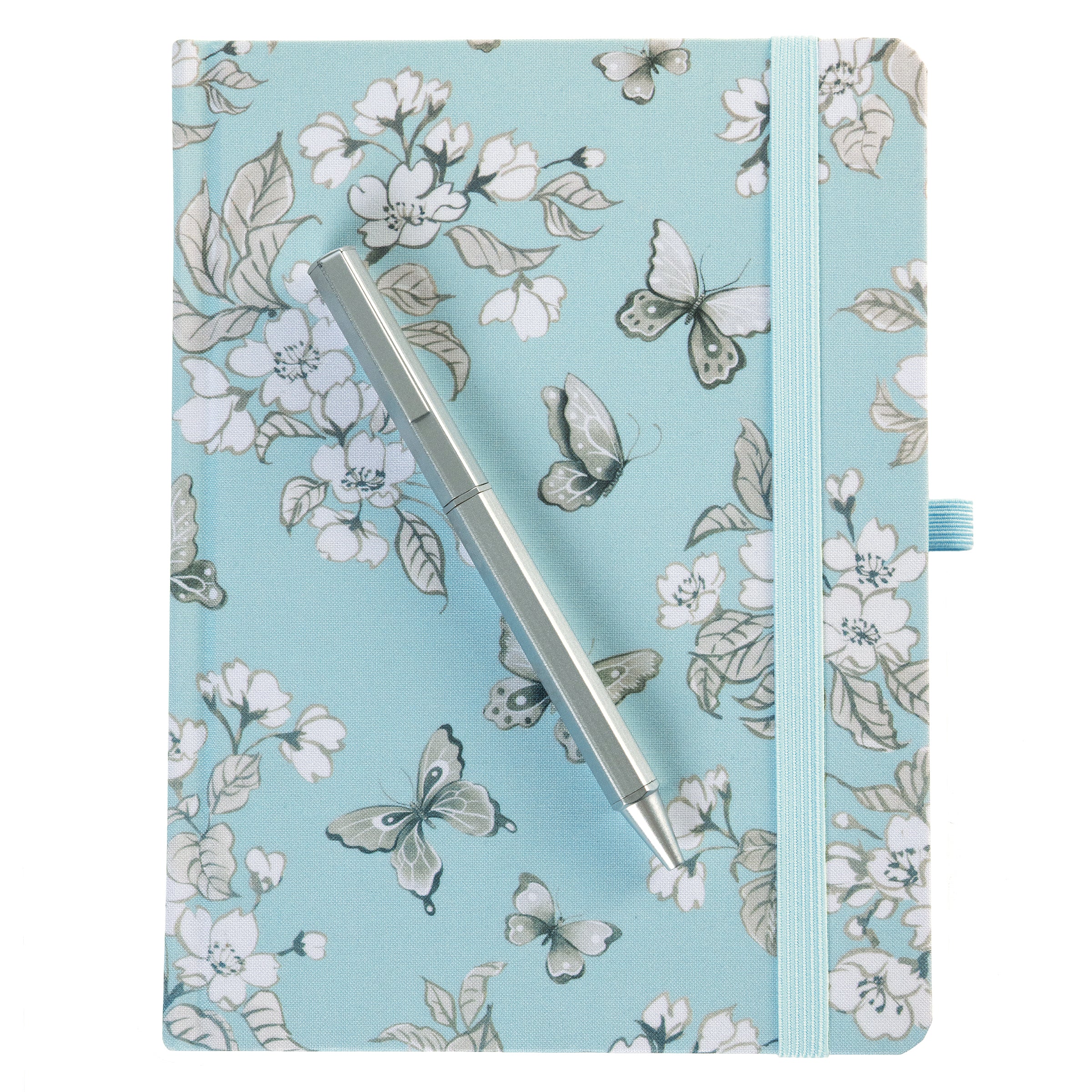 La Petite Presse Butterfly Fabric-Bound Journal with Pen - Image 3