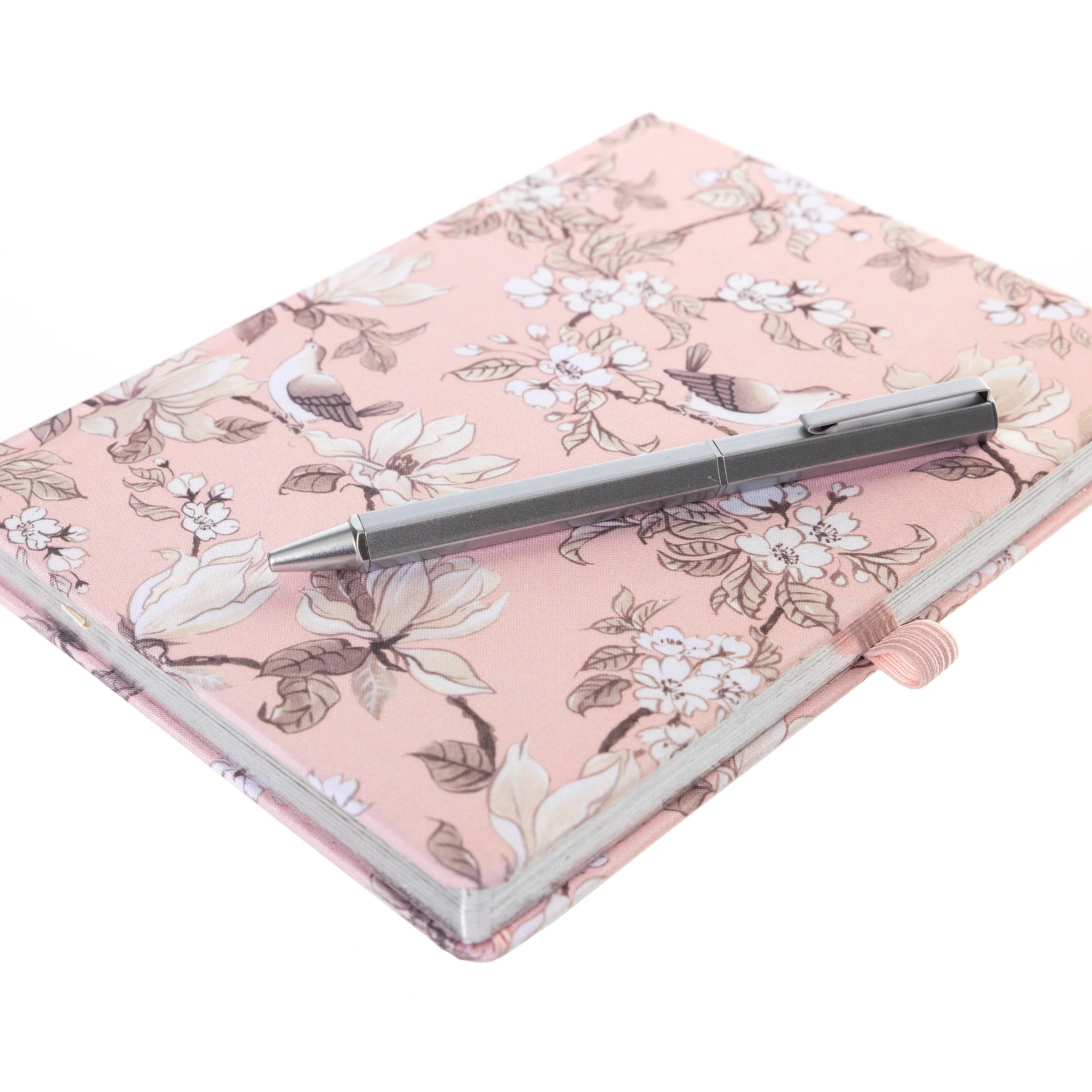 La Petite Presse Birds Fabric-Bound Journal with Pen - Image 4