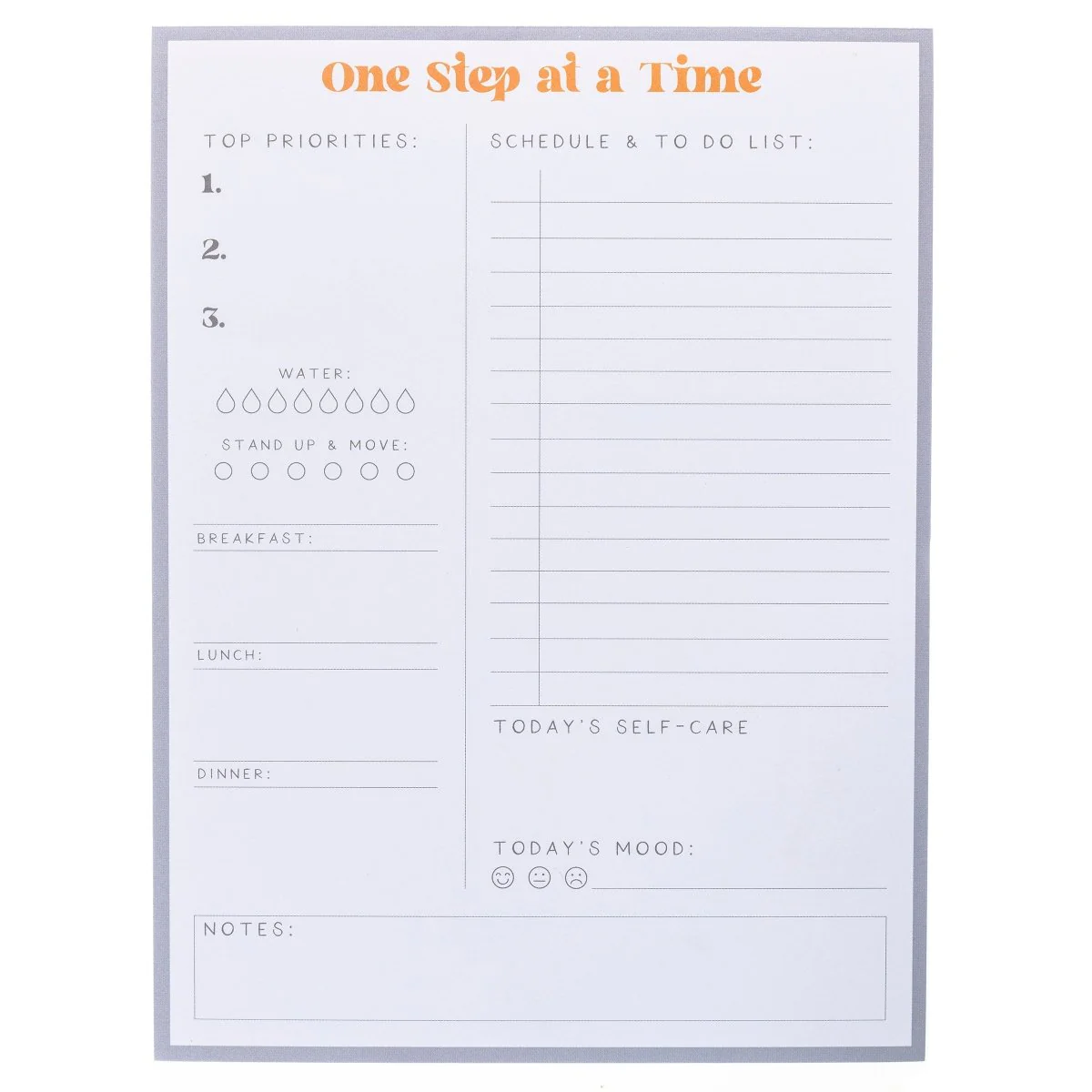 Self Care Large Notepad