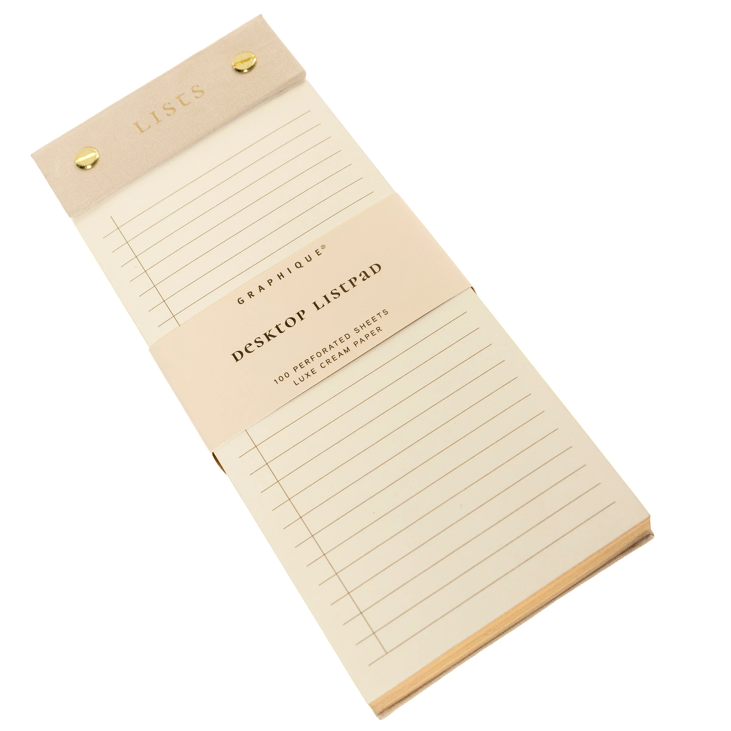 Taupe Fabric-Bound Desktop Notepad - Image 5