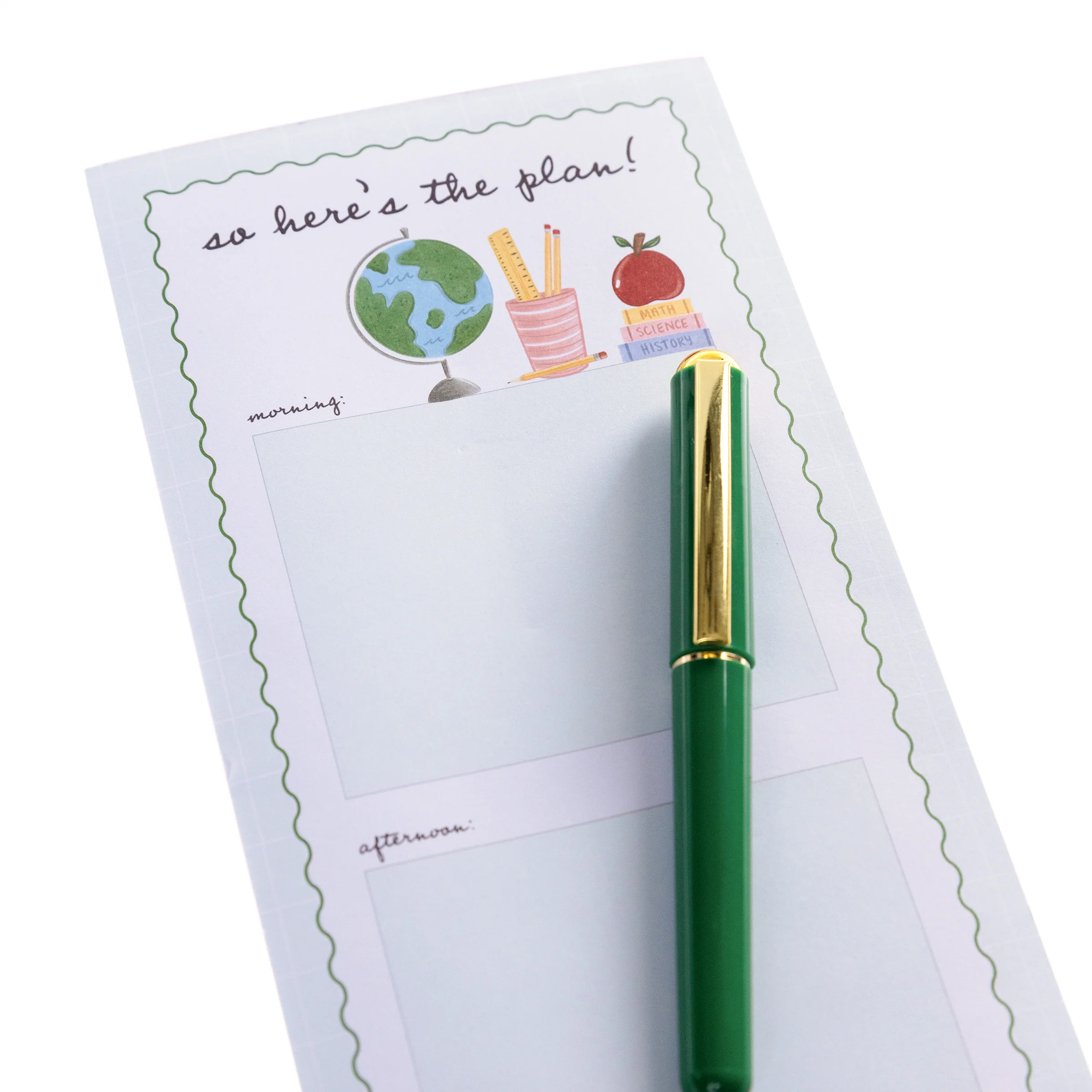 Classroom Icons Magnetic Notepad with Pen - Image 3