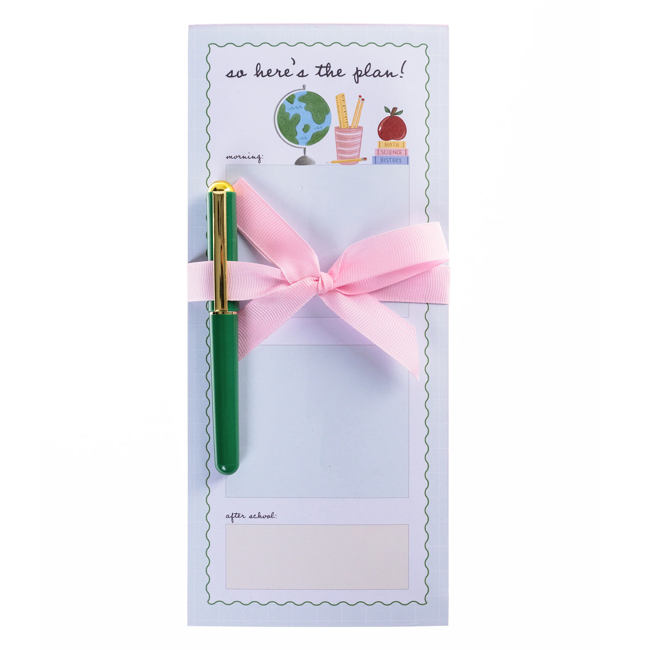 Classroom Icons Magnetic Notepad with Pen - Image 4