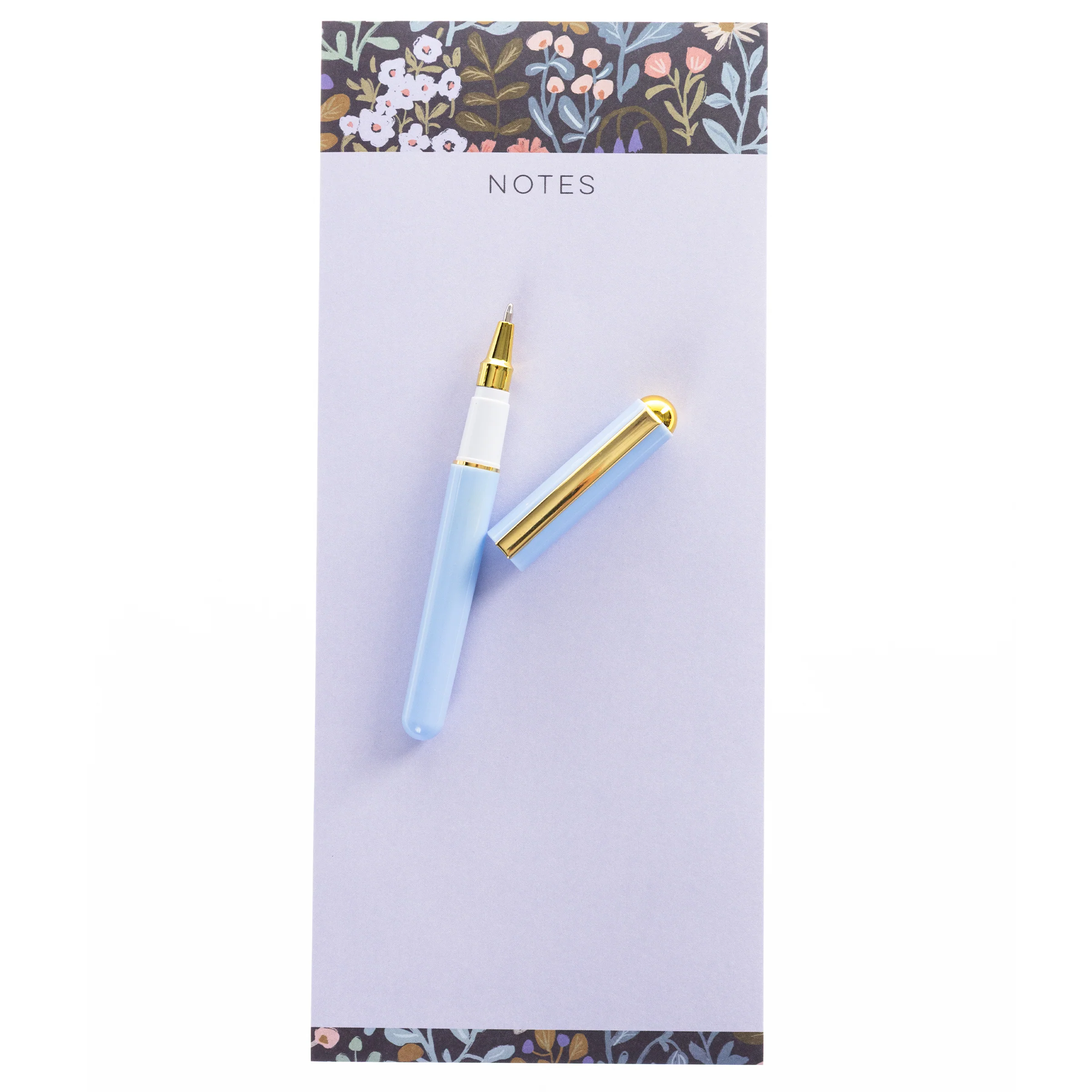 Floral Magnetic Notepad with Pen