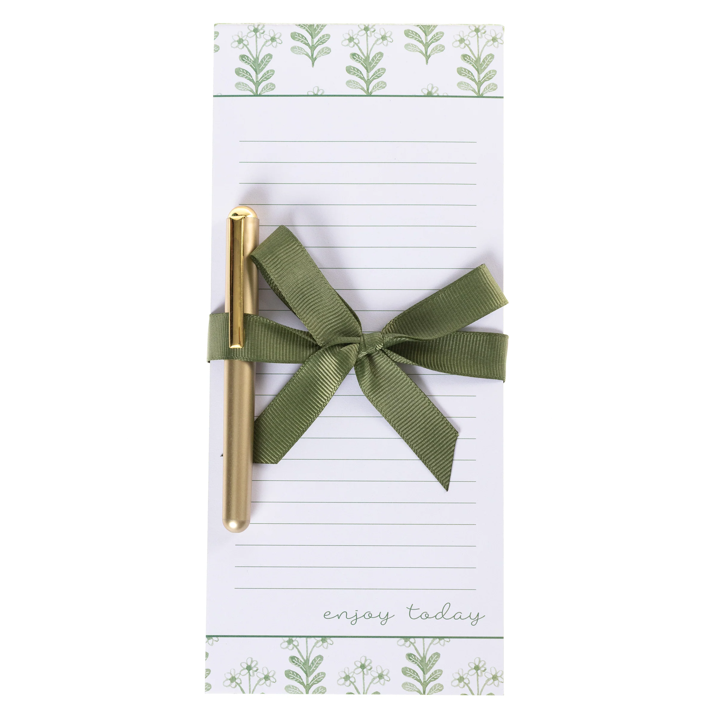 Floral Magnetic Notepad with Pen - Image 3