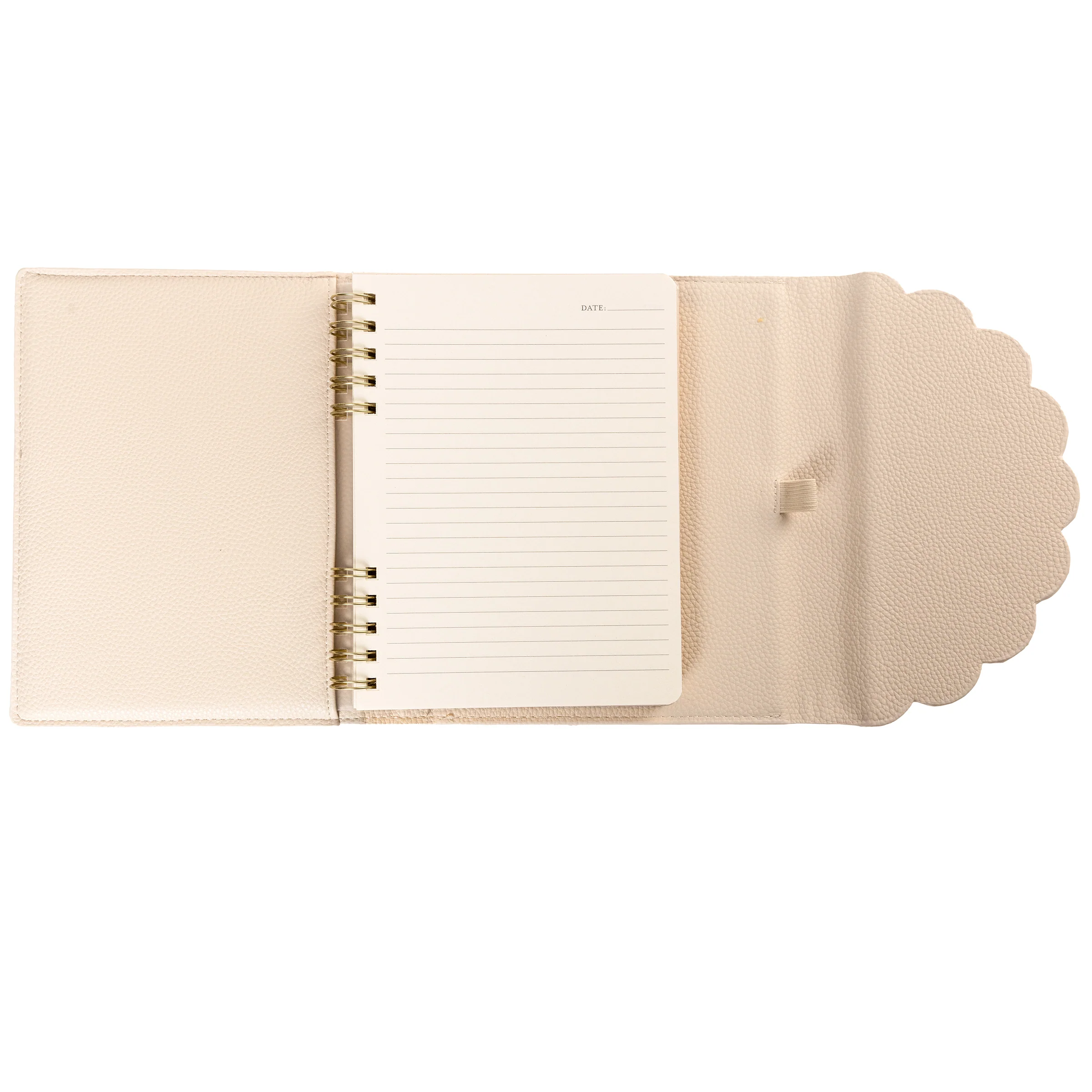 Taupe Vegan Leather Wrap Journal - Image 3