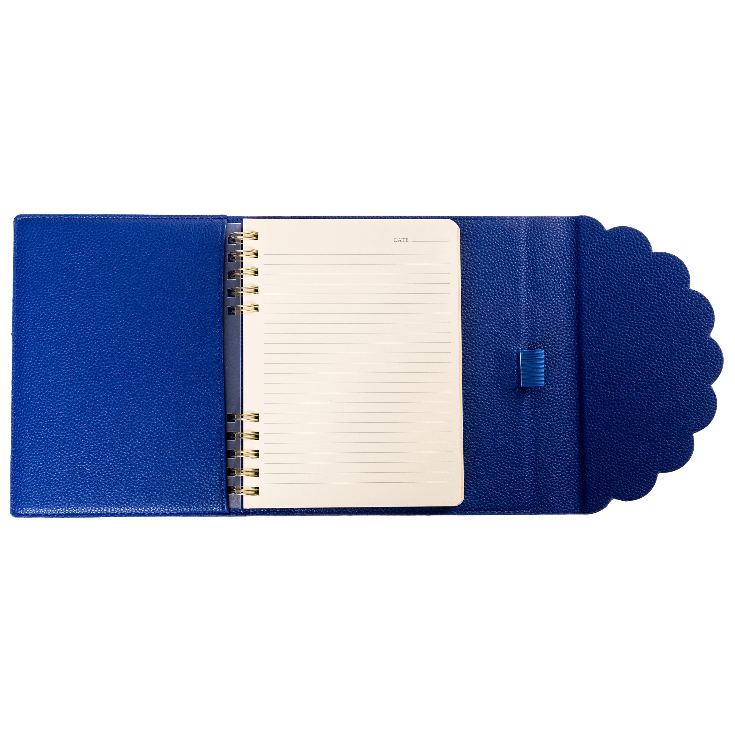 Cobalt Blue Vegan Leather Wrap Journal - Image 3