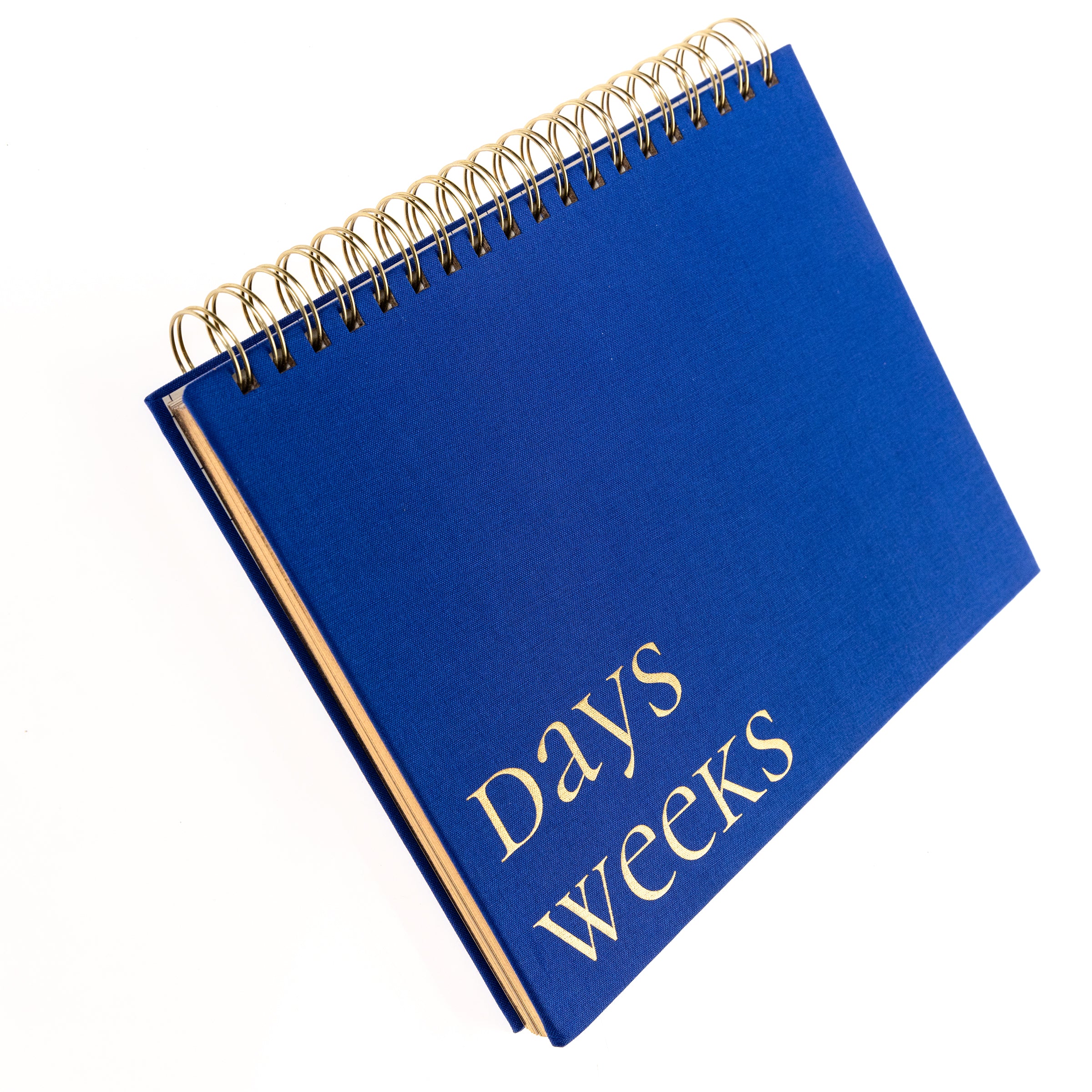 Cobalt Blue Fabric-Bound Weekly Desk Pad - Image 5