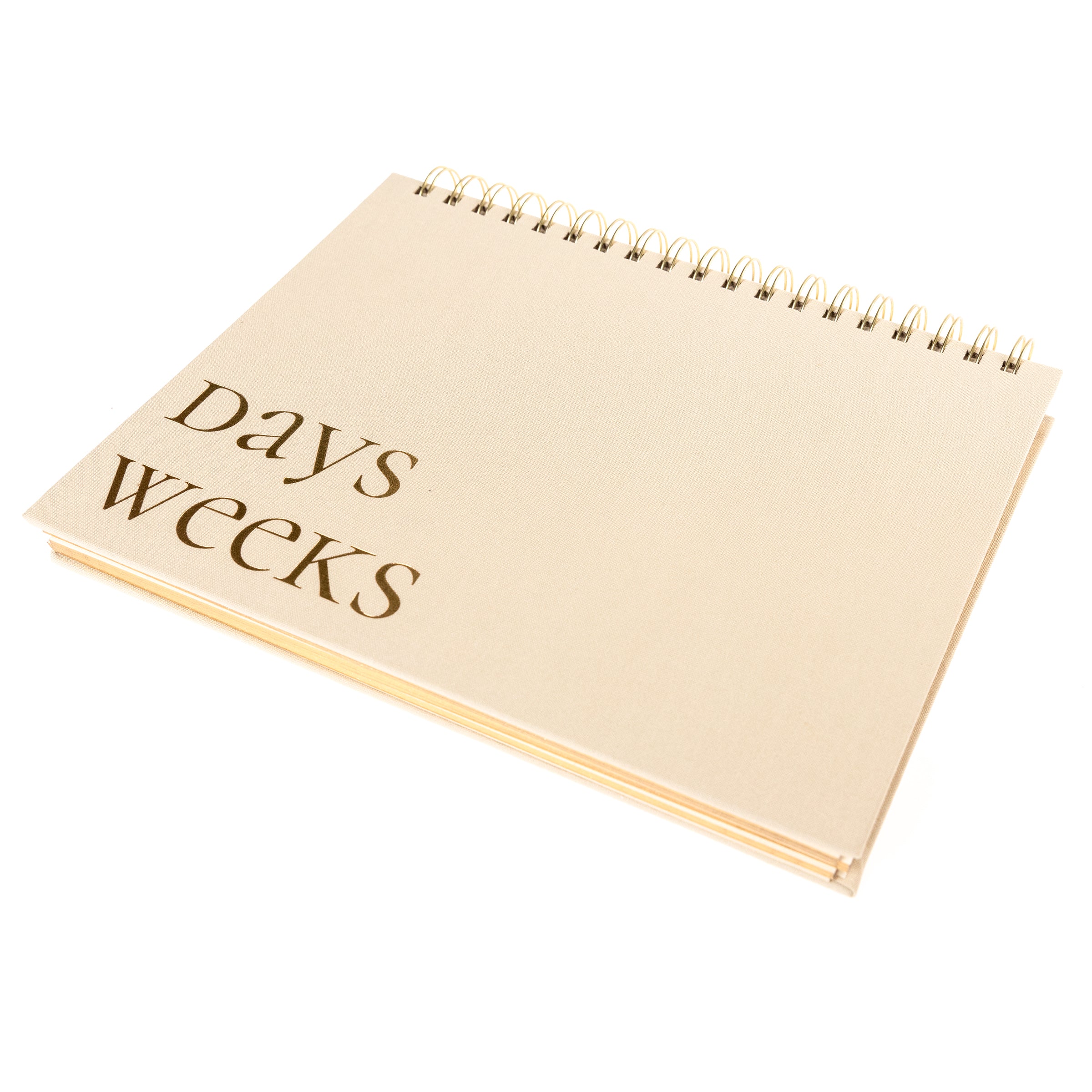 Taupe Fabric-Bound Weekly Desk Pad - Image 5